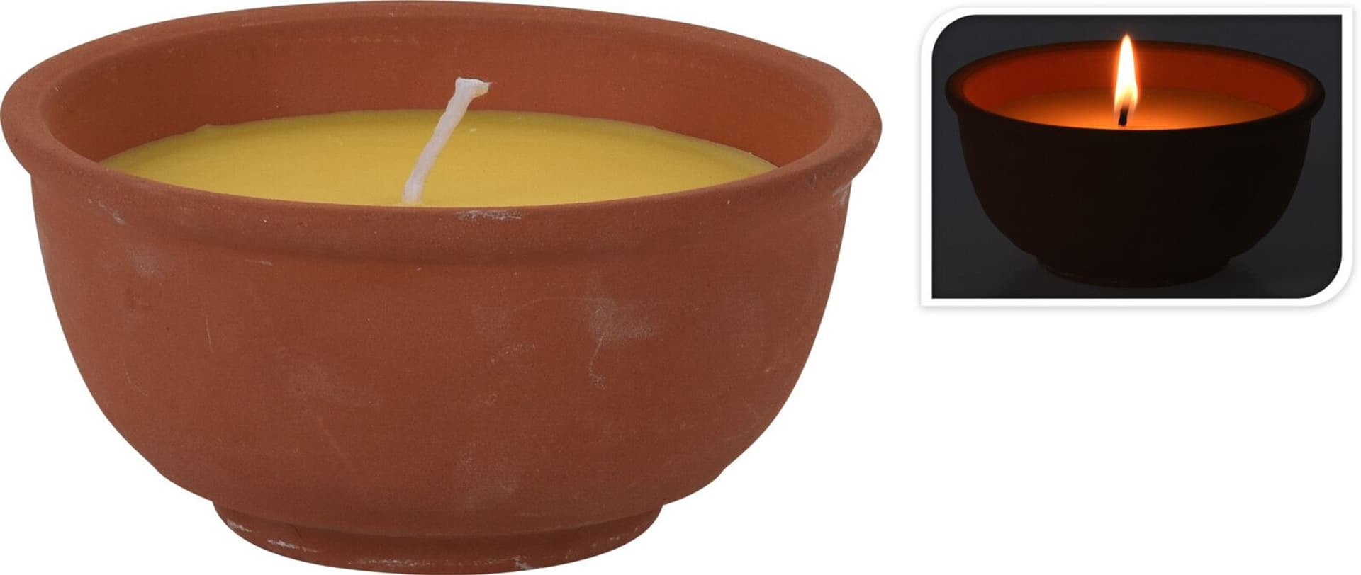 

ŚWIECA W DONICZCE Z TERAKOTY CITRONELLA BOHO