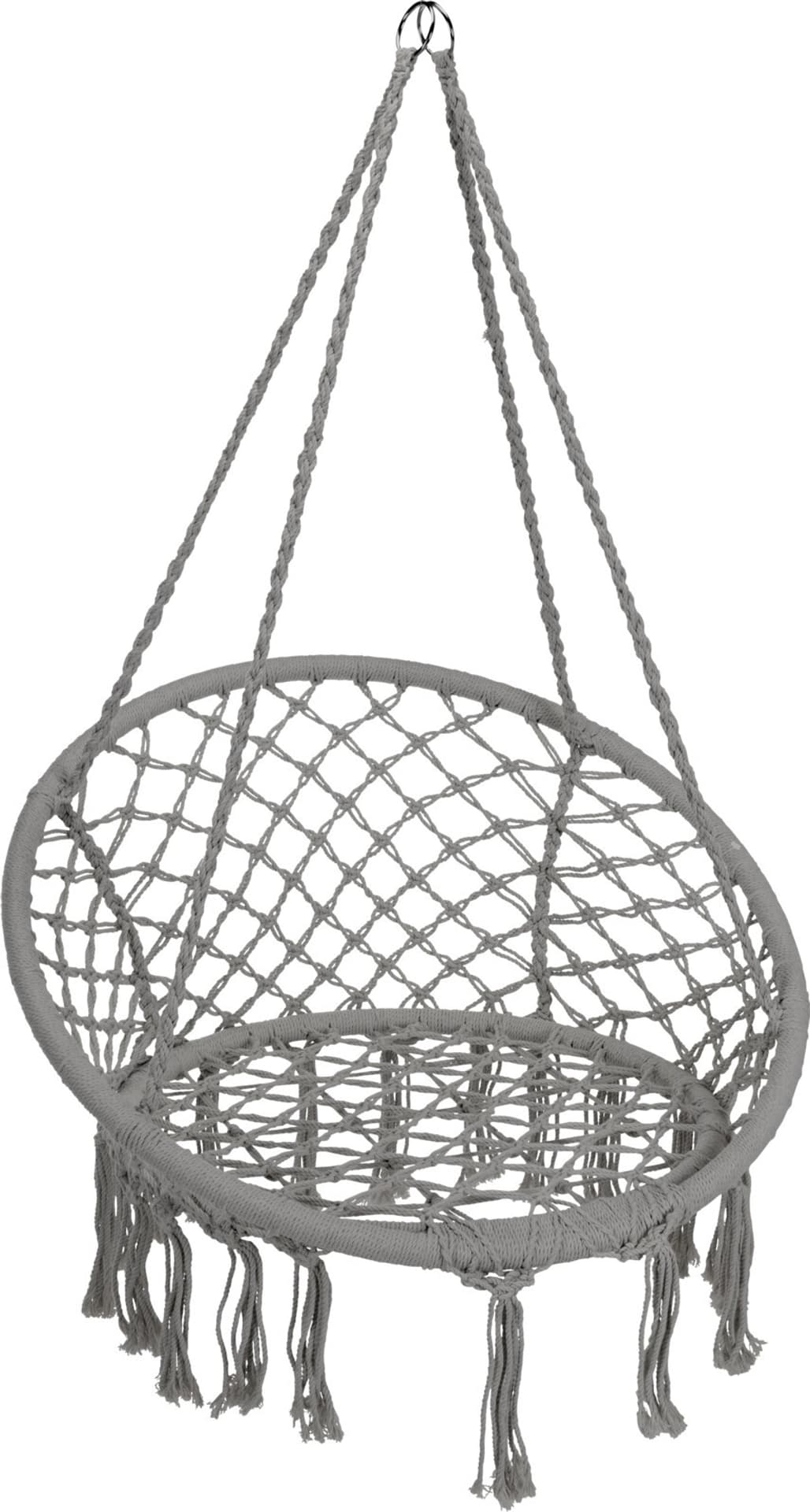

Fotel bawełniany pleciony wiszący Boho 80cm szary bocianie gniazdo