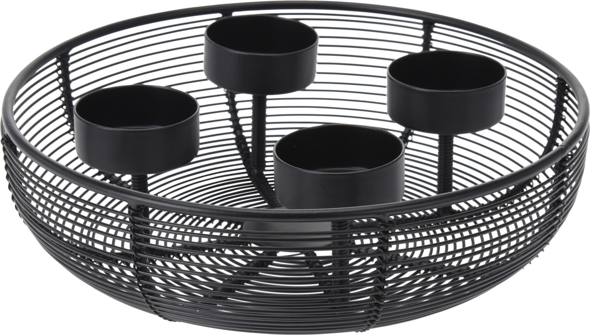 

ŚWIECZNIK metalowy 20xh6cm TEALIGHT czarny