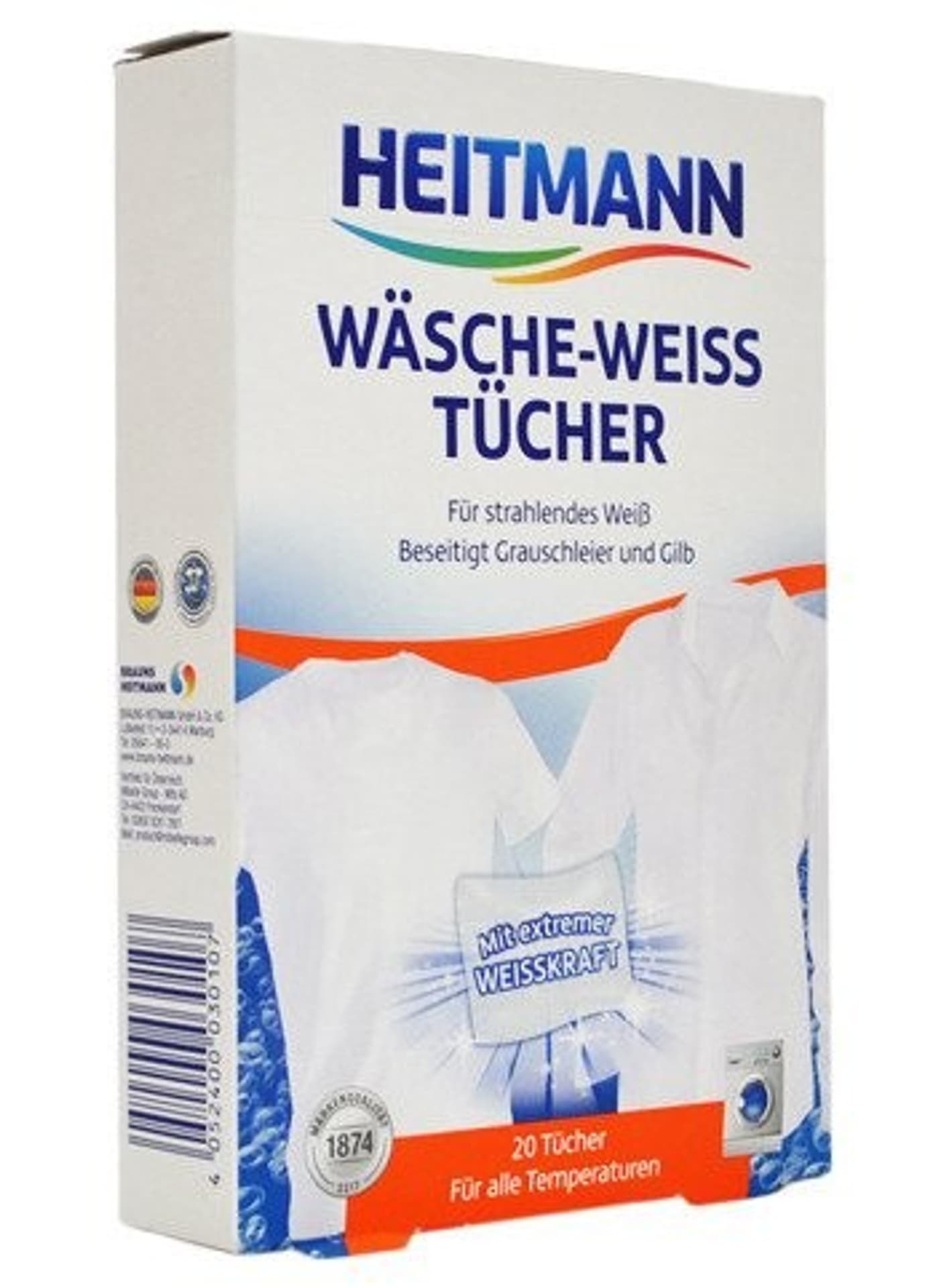 

HEITMANN Chusteczki wybielające 20szt