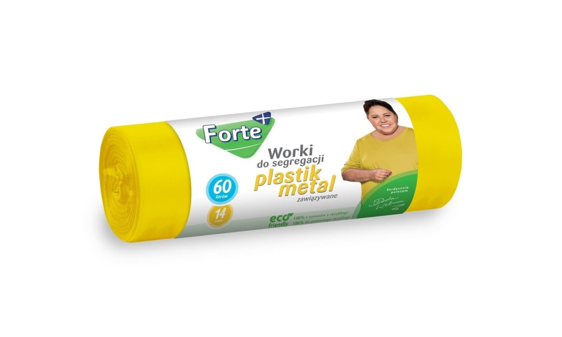 

FORTE Worki do segregacji 60L 14szt zawiązywane PLASTIK/METAL