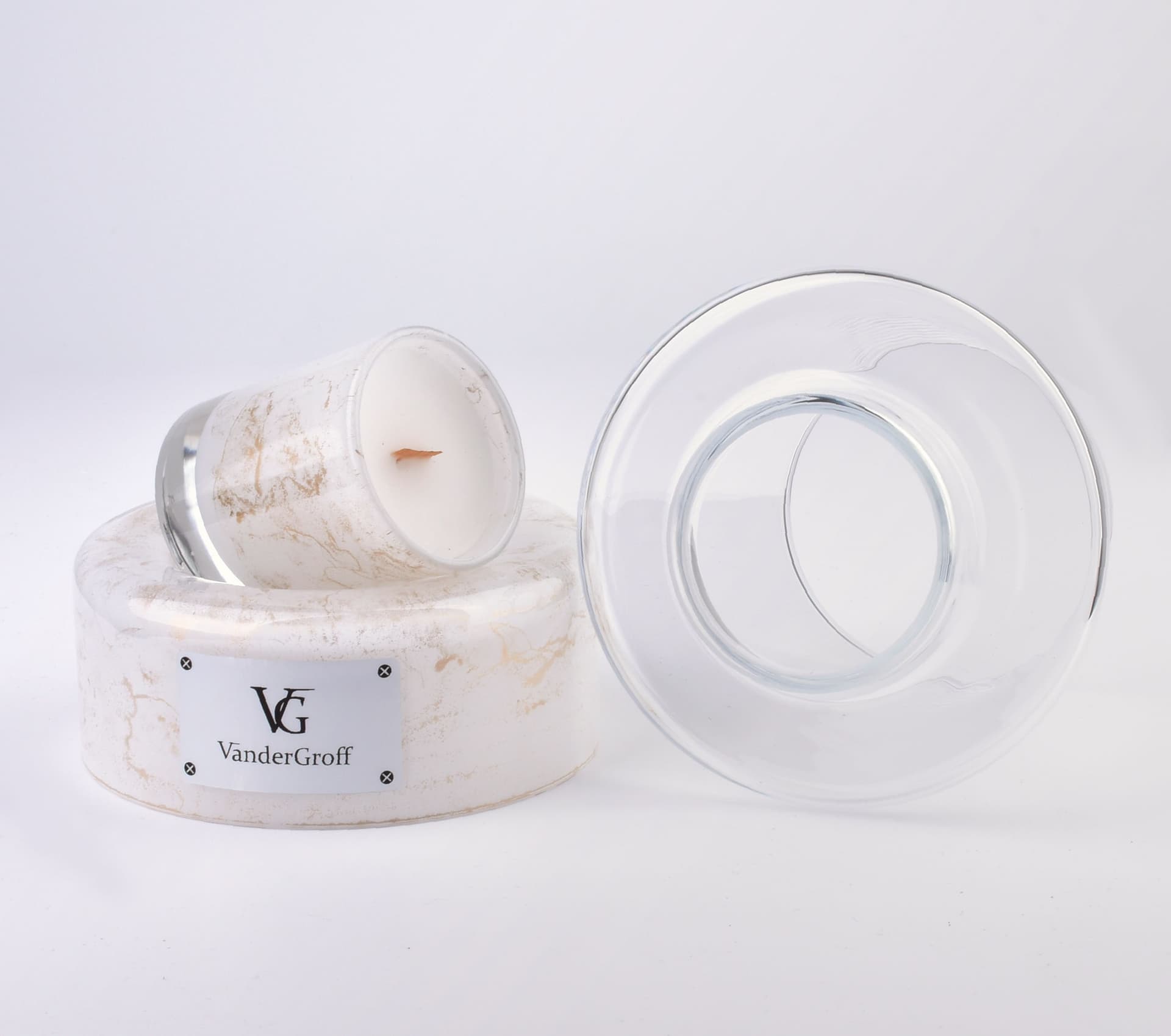 

CRISTIE MINI Lampion biały marmur