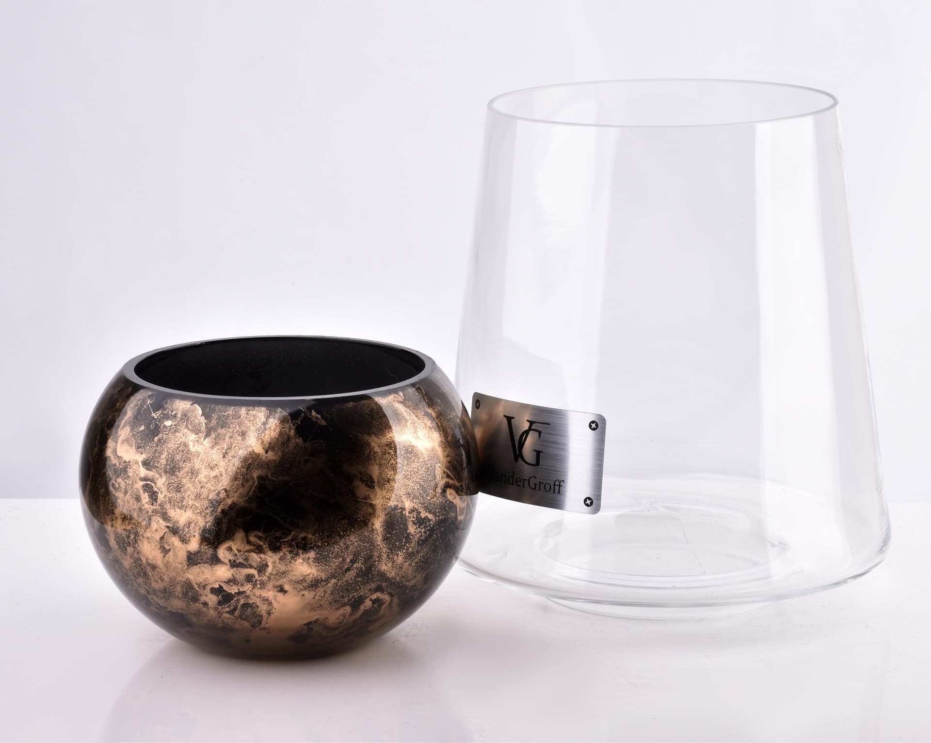 

CRISTIE Świeca z kloszem 26x16cm czarny marmur