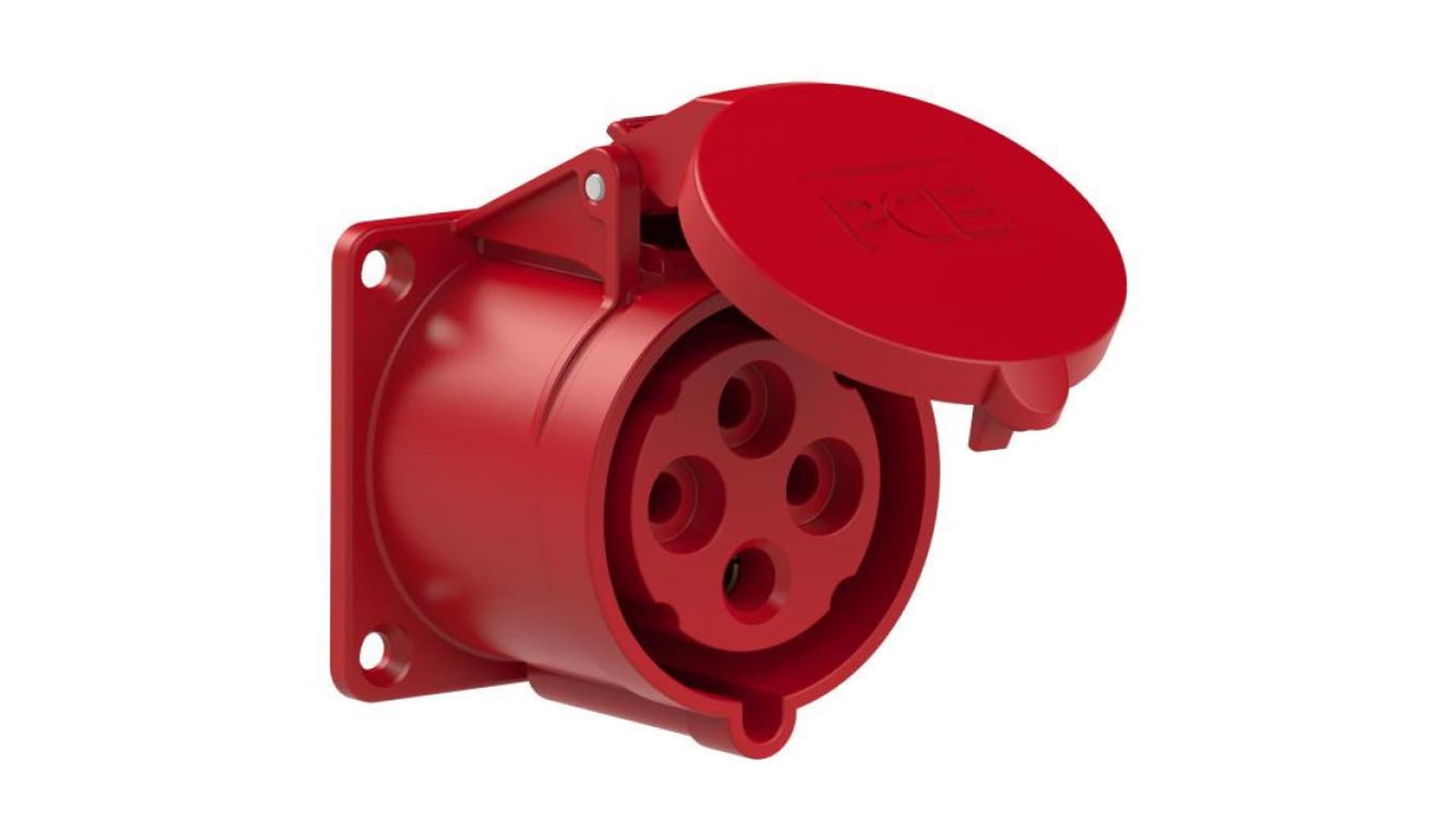 

Gniazdo tablicowe 32A 4P 400V czerwone IP44 żeńskie 70mm 324-6
