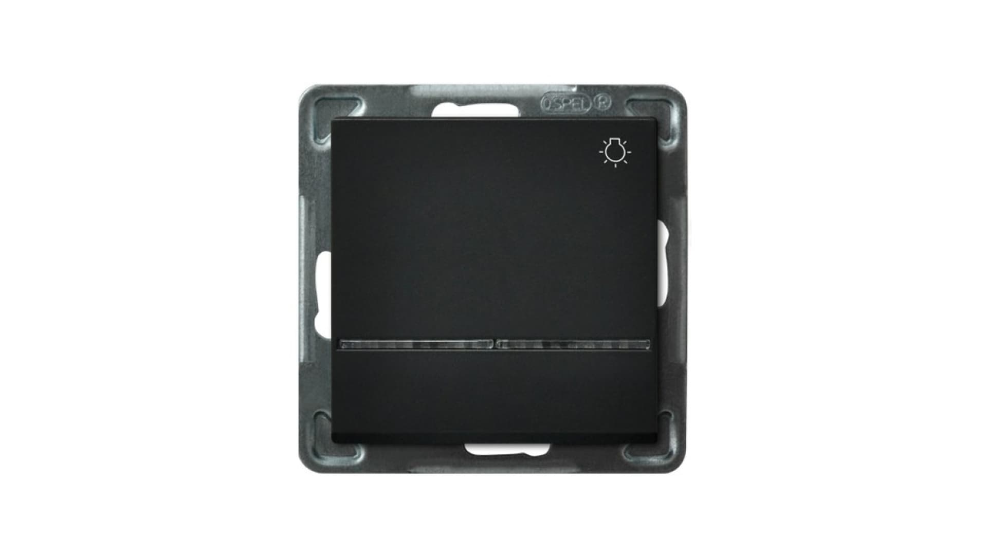 

SONATA Przycisk /światło/ z podświetleniem czarny metalik ŁP-5RS/m/33