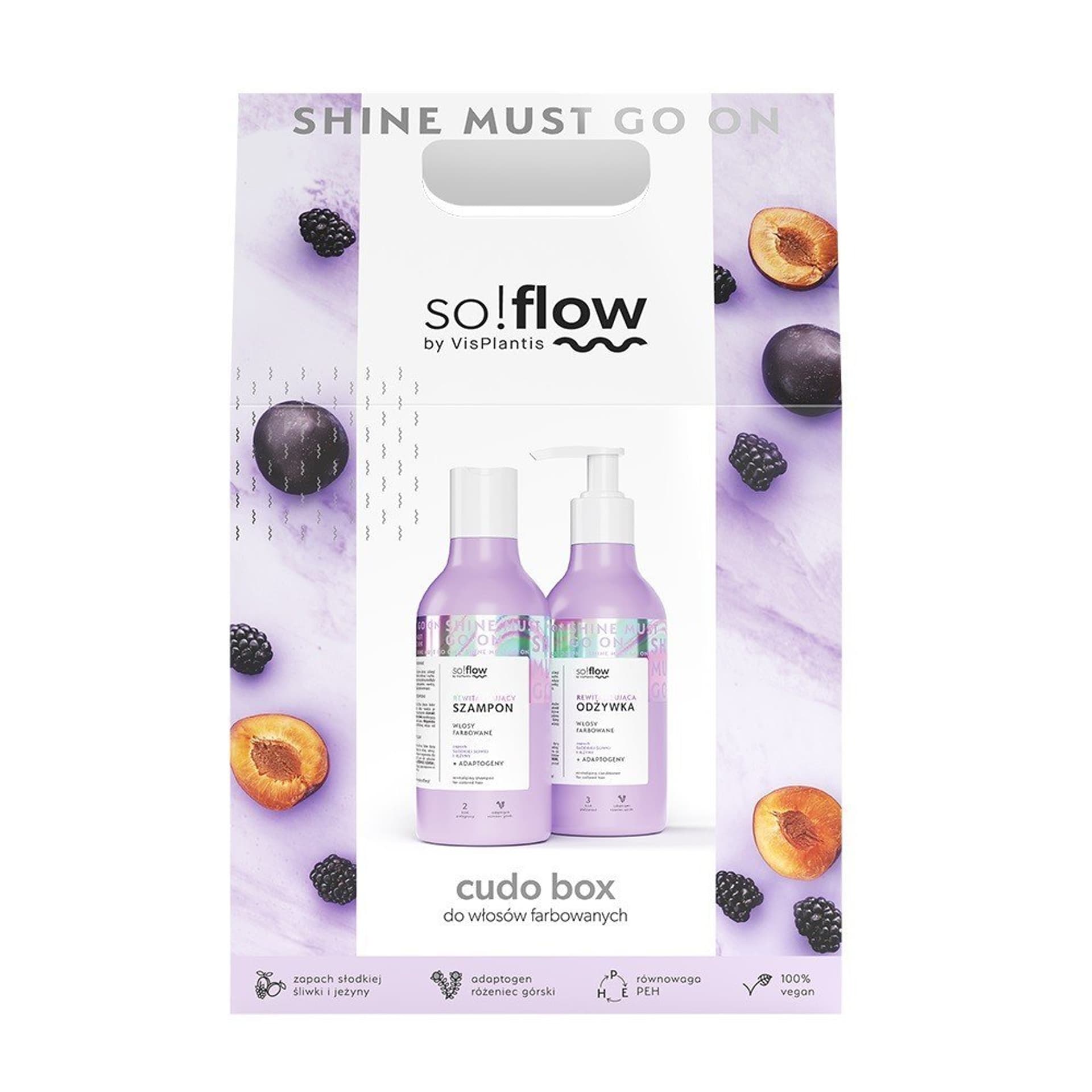 

Vis Plantis So!Flow Zestaw prezentowy Cudo Box do włosów farbowanych (szampon 400ml+odżywka 400ml)