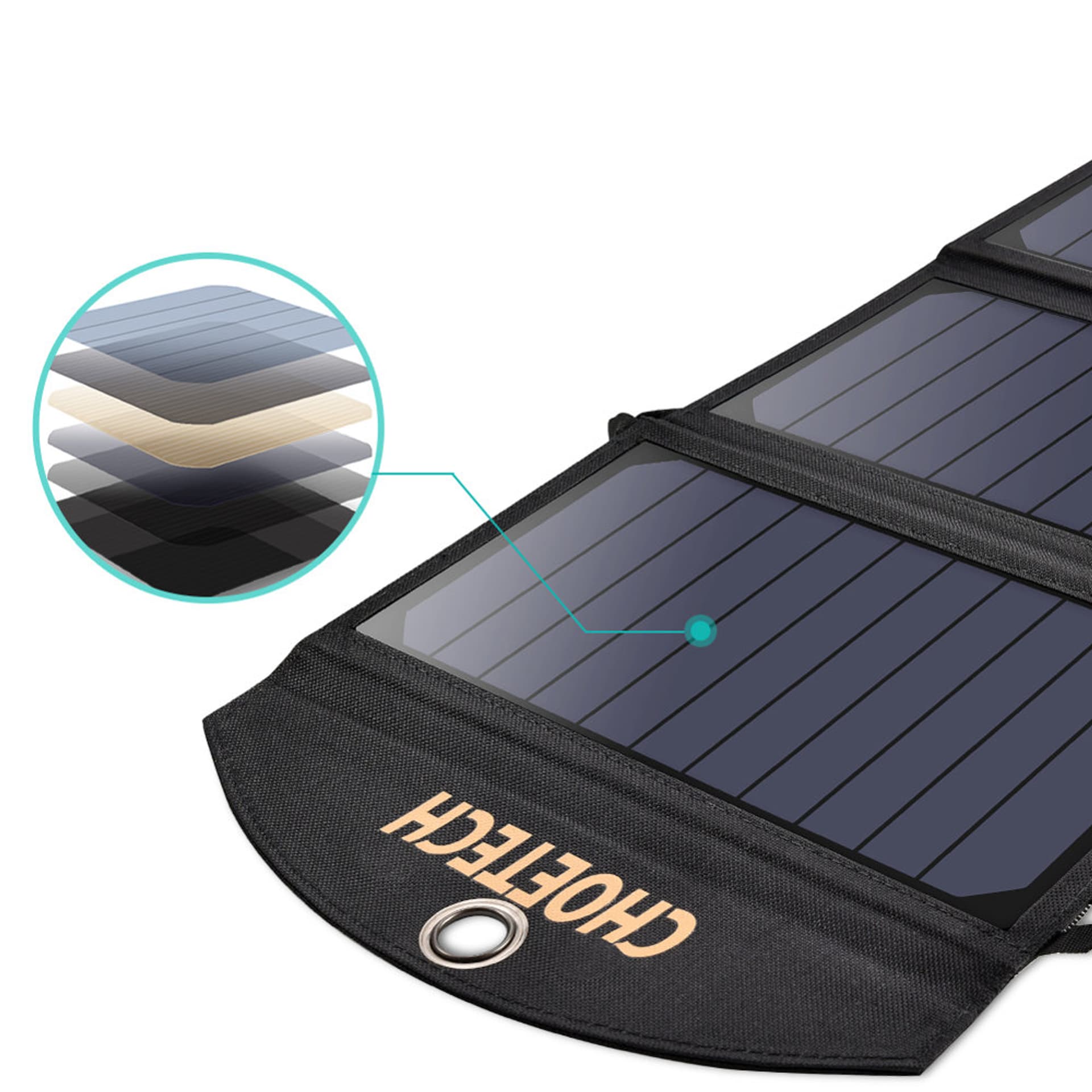 

Ładowarka solarna słoneczna USB składana 19W 2xUSB czarna