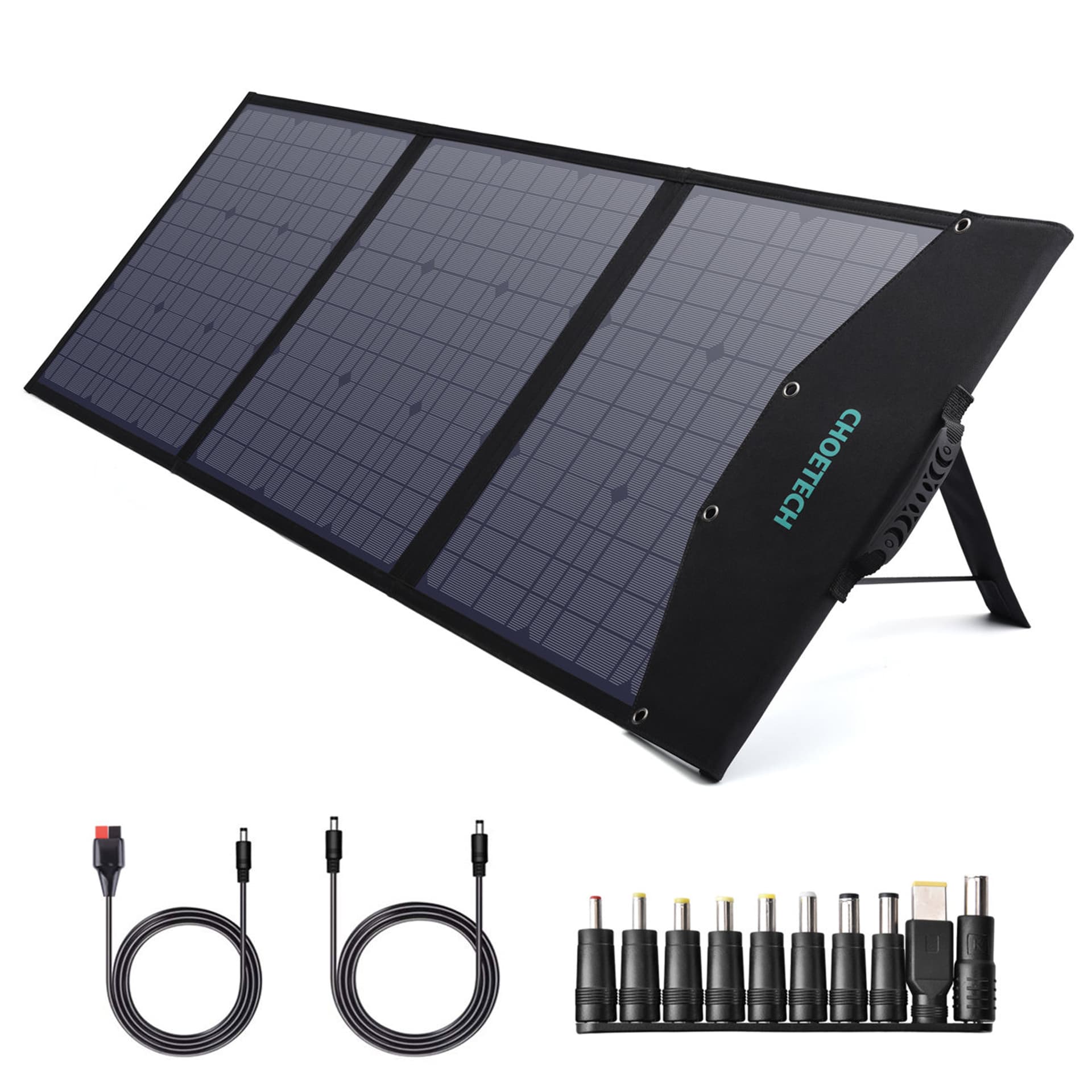 

Choetech ładowarka solarna składana 120W 1 x USB Typ C / 2 x USB Typ A (SC008)