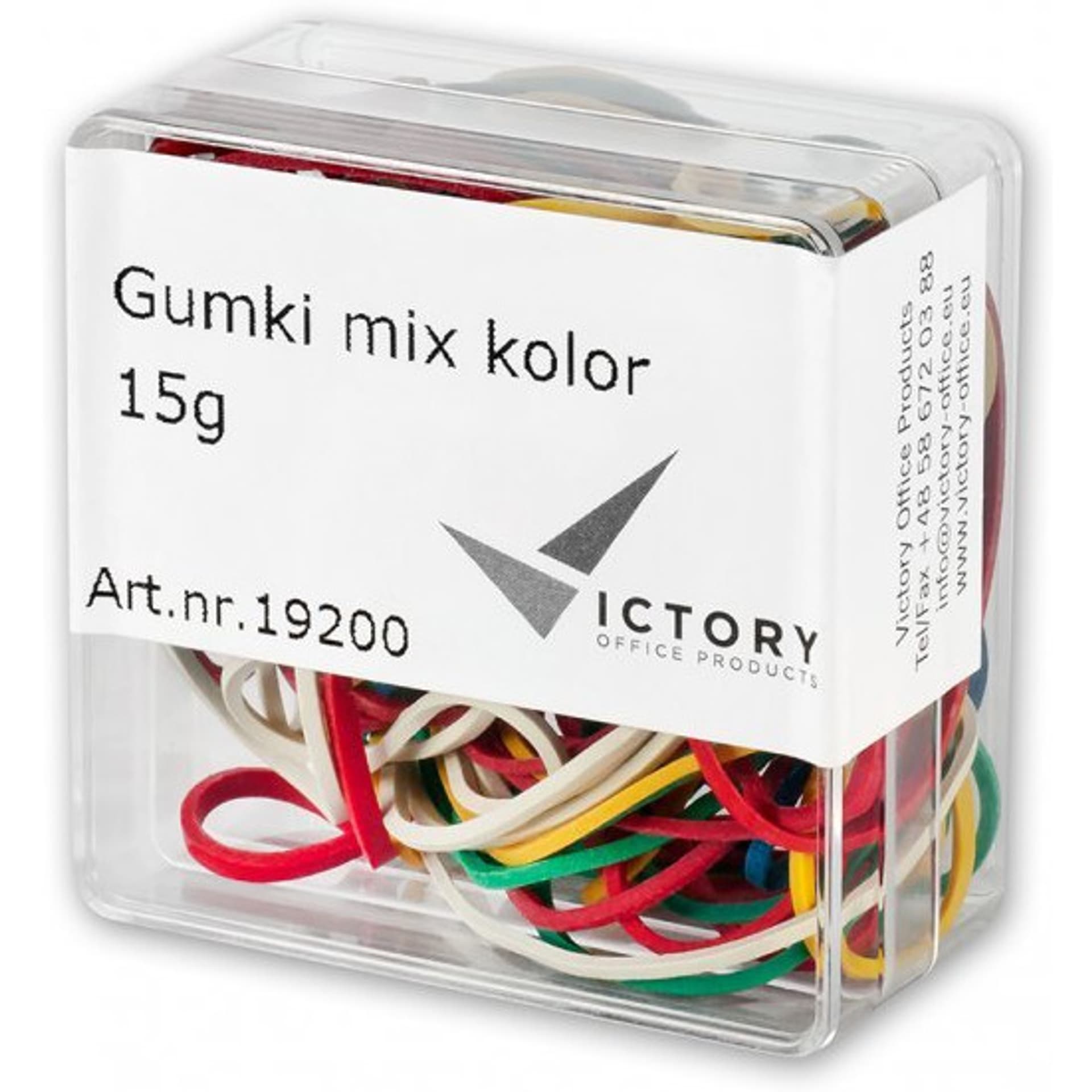 

Gumki recepturki mix kolor 15g w pudełku platikkowym 2615G-99 VICTORY