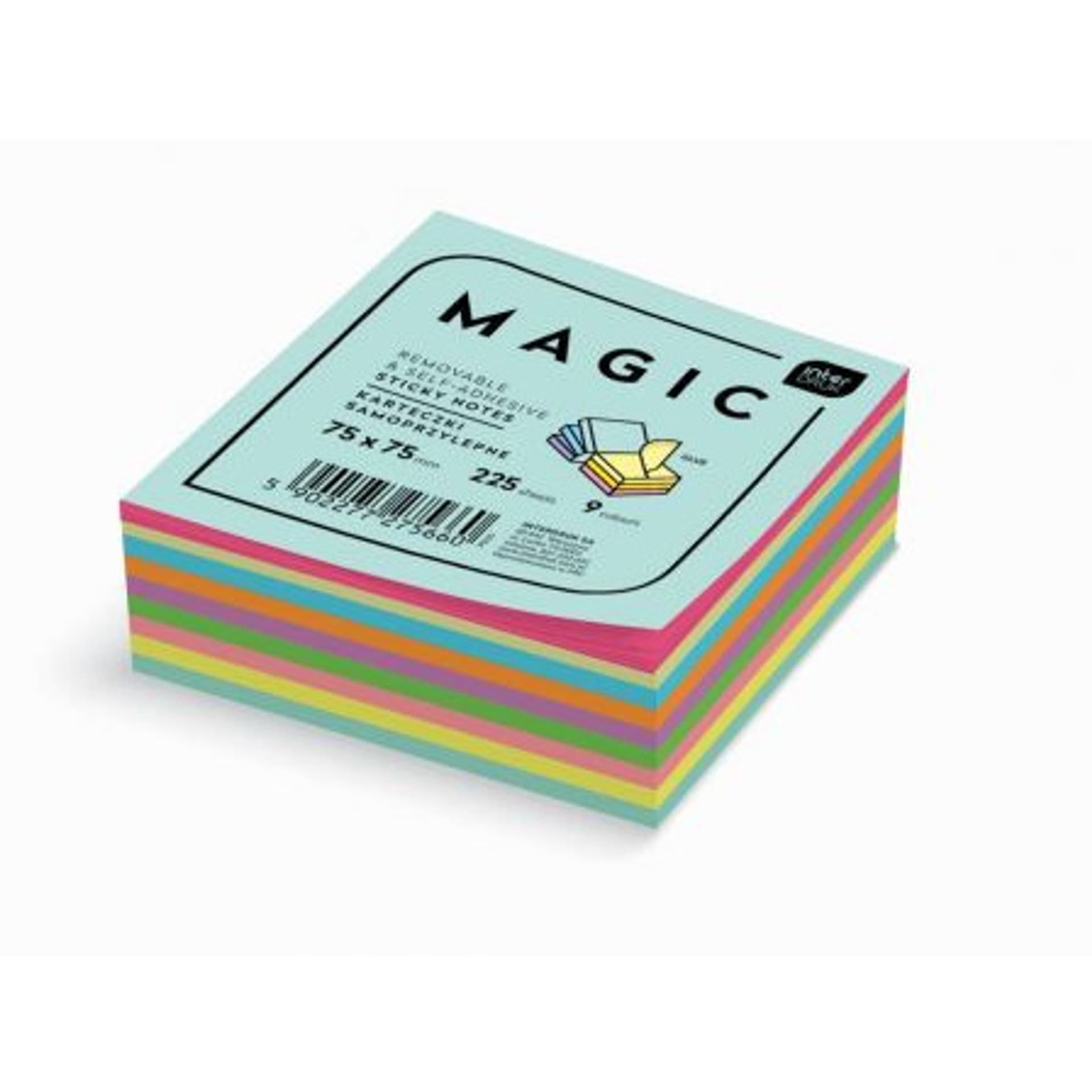 

Karteczki samoprzylepne 9x75x75 MAGIC CUBE 225 INTERDRUK