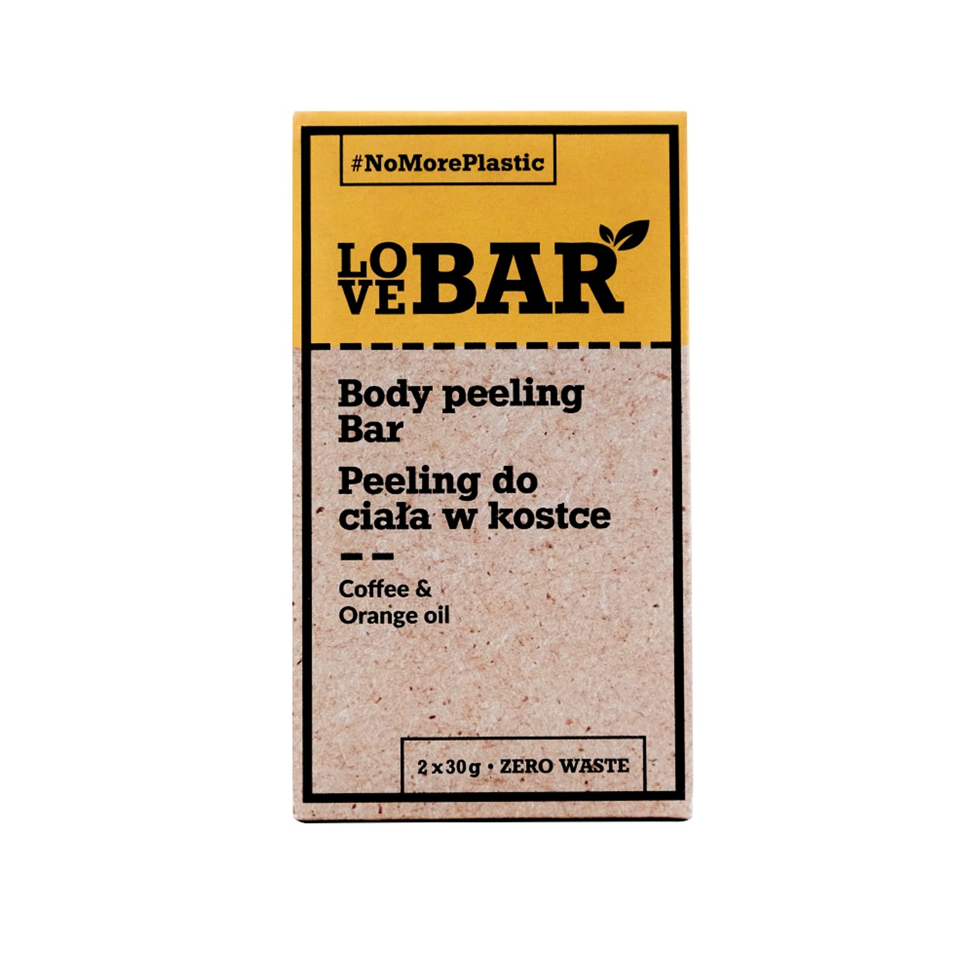 

Love Bar Body Peeling Bar peeling do ciała w kostce Kawa Pomarańczowy Olejek 2x30g