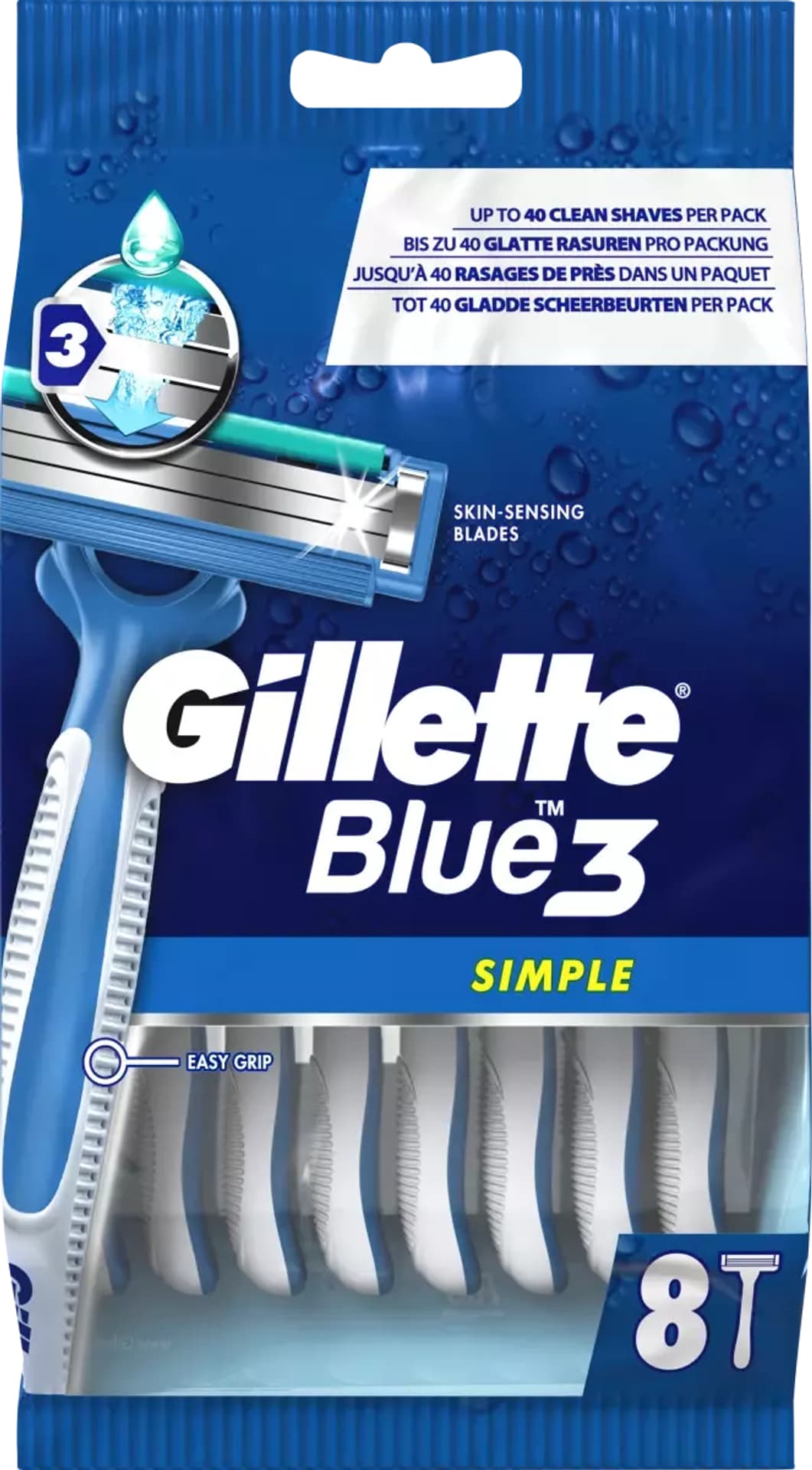 

Gillette Blue3 Simple Jednorazowa Maszynka do Golenia 8 Szt.