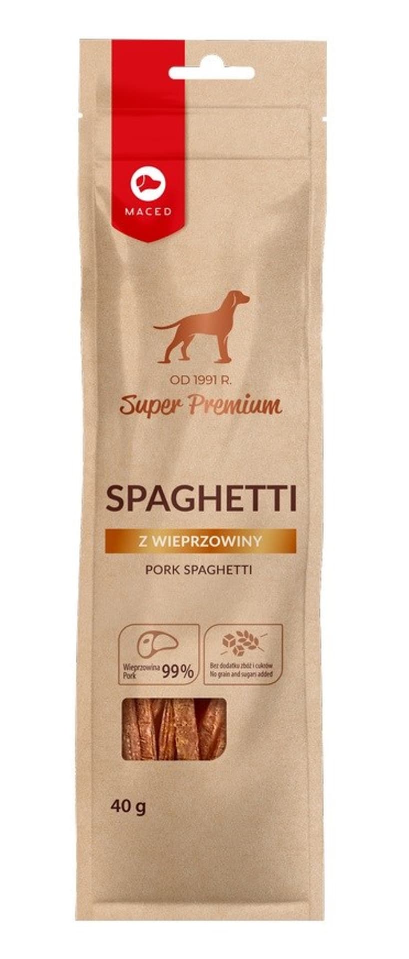 

Maced Spaghetti z wieprzowiny 40g