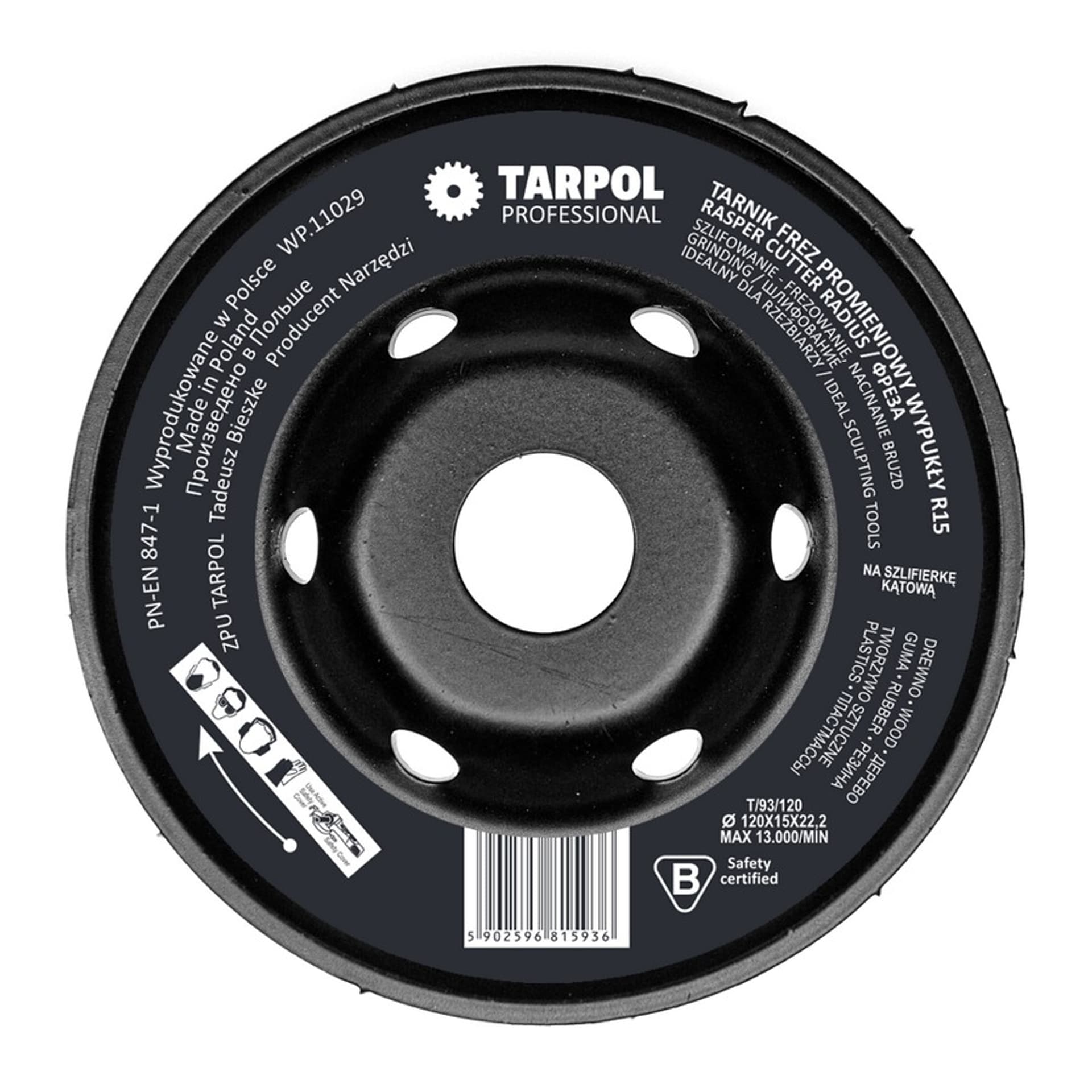 

TARNIK FREZ PROMIENIOWY T-93 R15 WYPUKŁY 120MM