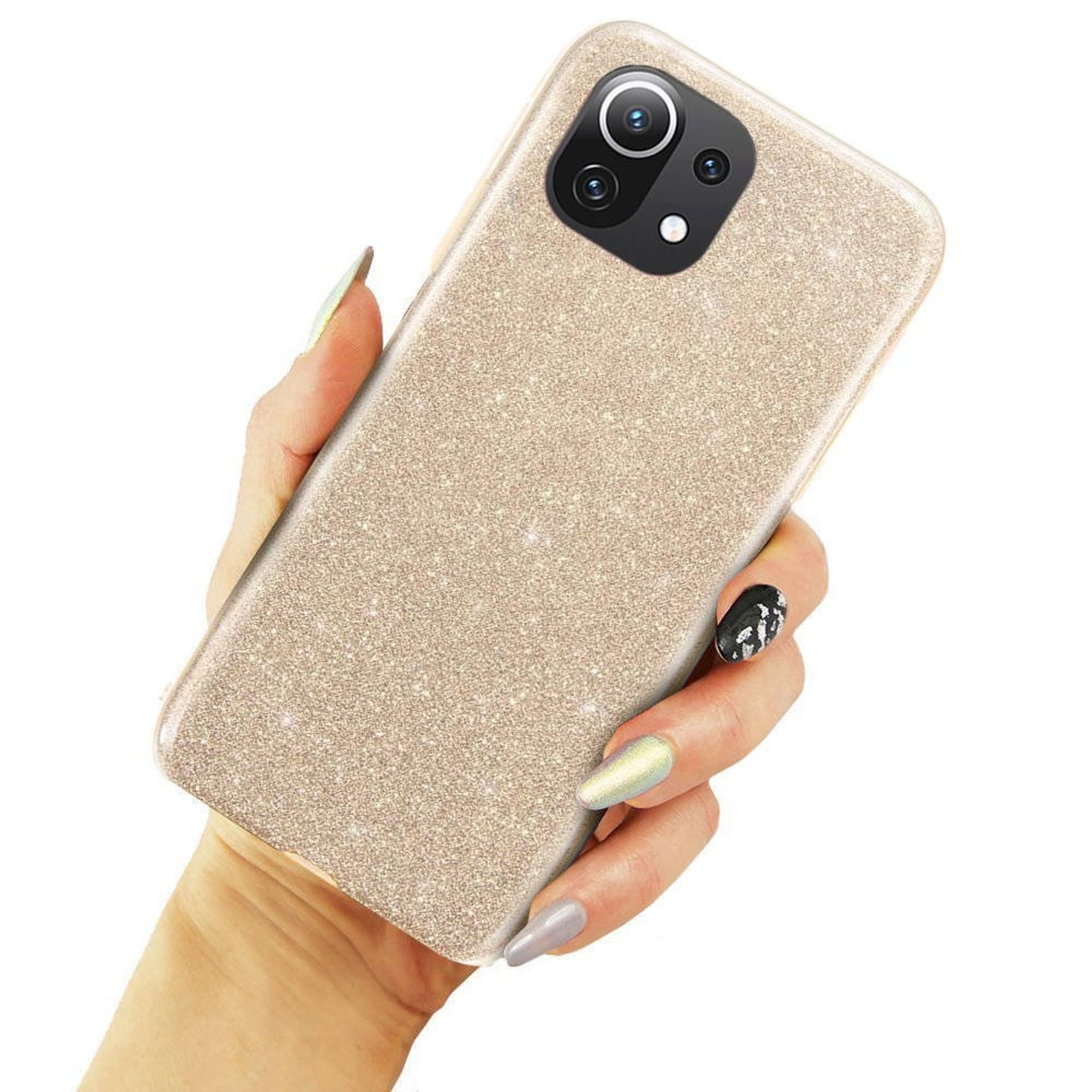 

Etui XIAOMI MI 11 LITE Brokat Glitter złote