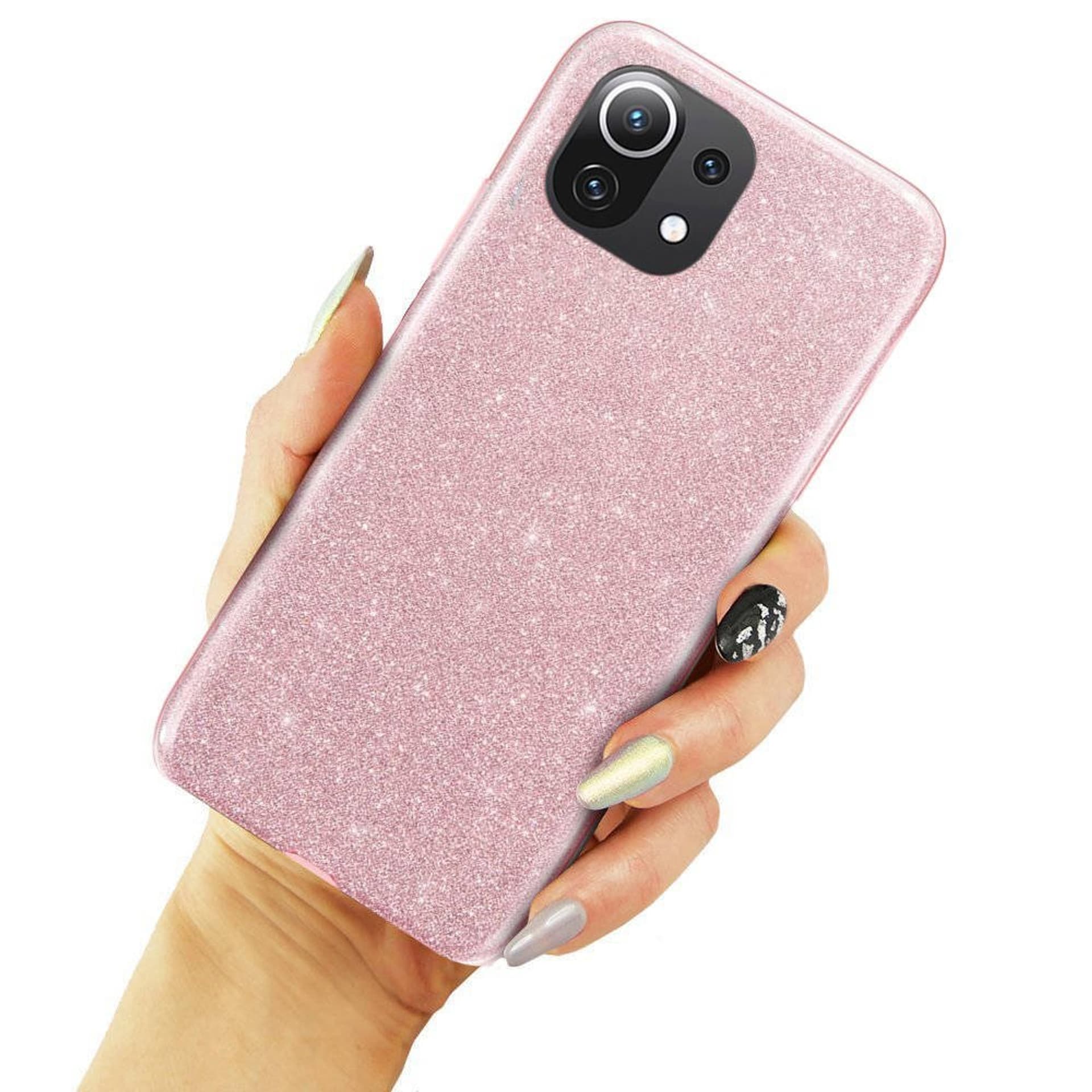 

Etui XIAOMI MI 11 LITE Brokat Glitter różowe