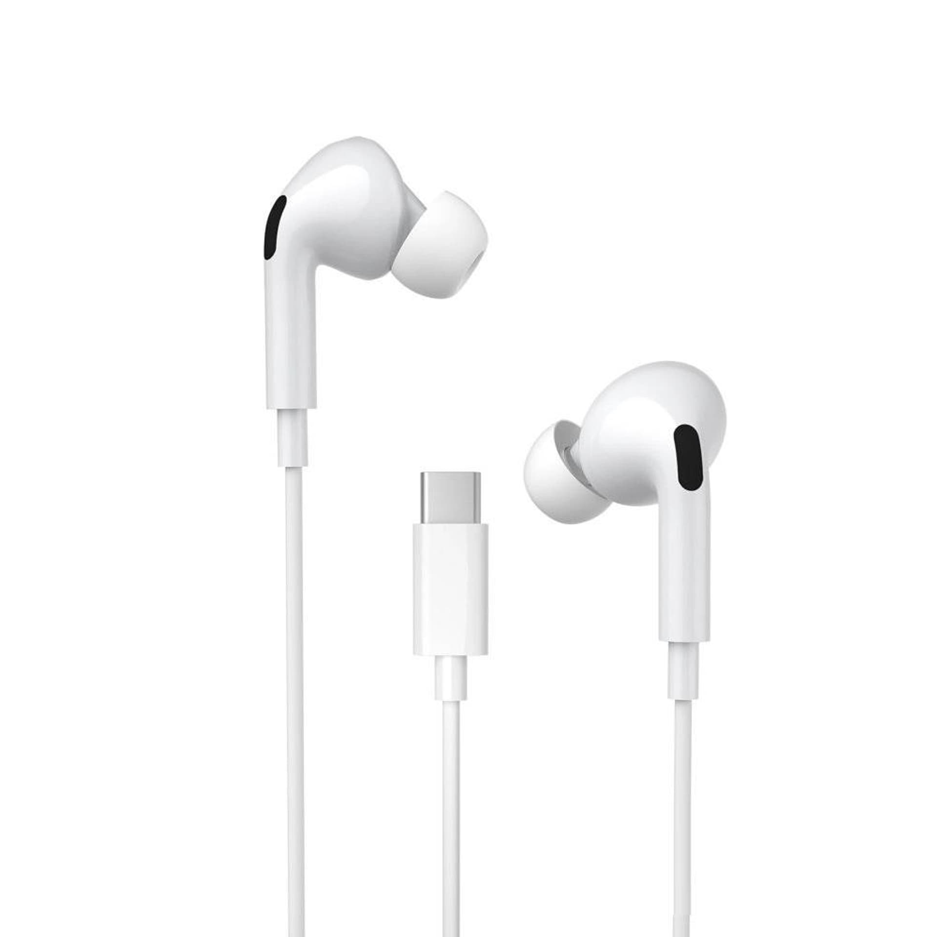 

Przewodowe Słuchawki Douszne z Mikrofonem 1.2m USB-C Jellico EP3A białe