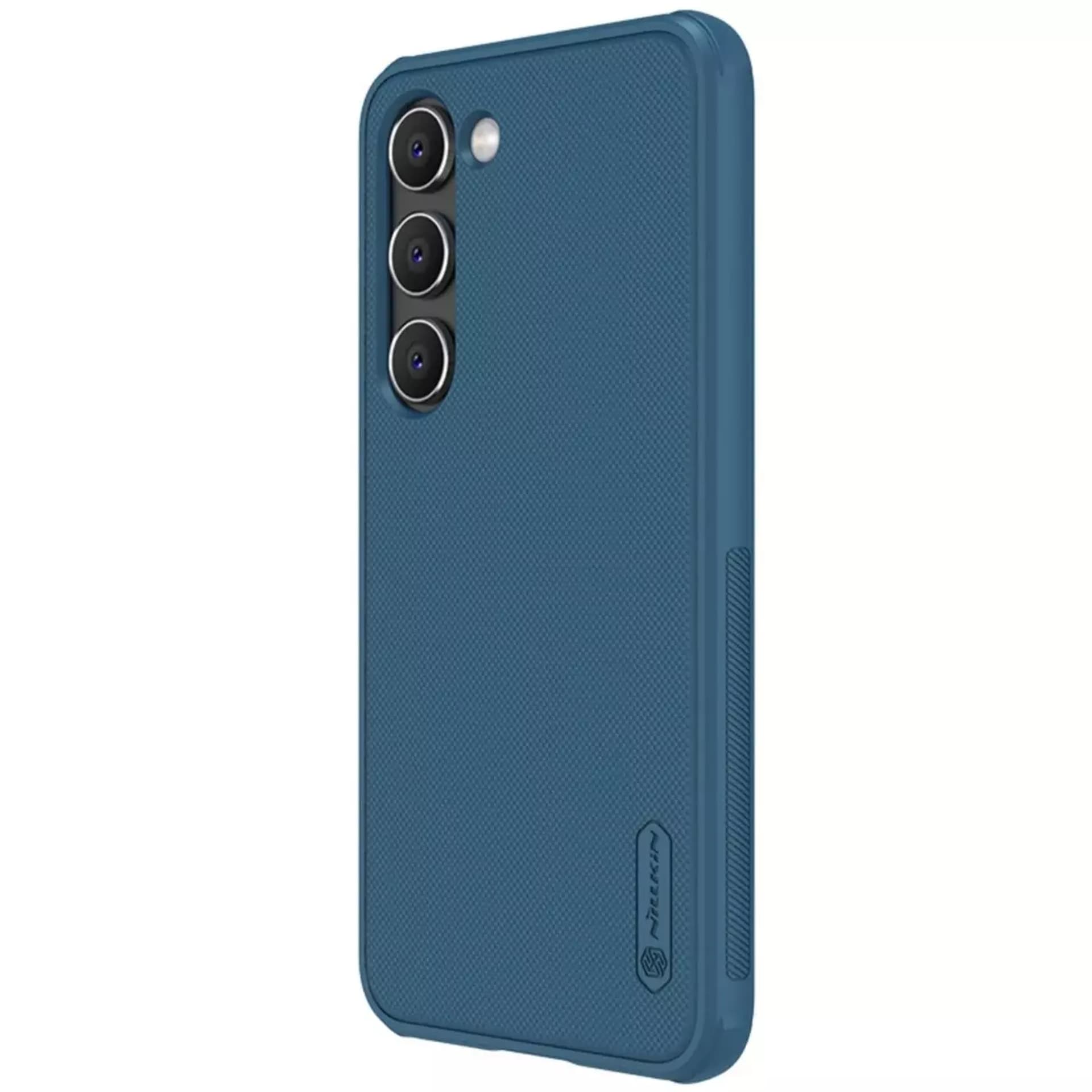

Etui Nillkin Super Frosted Shield Pro etui do Samsung Galaxy S23+ pancerny pokrowiec + podstawka na telefon niebieskie