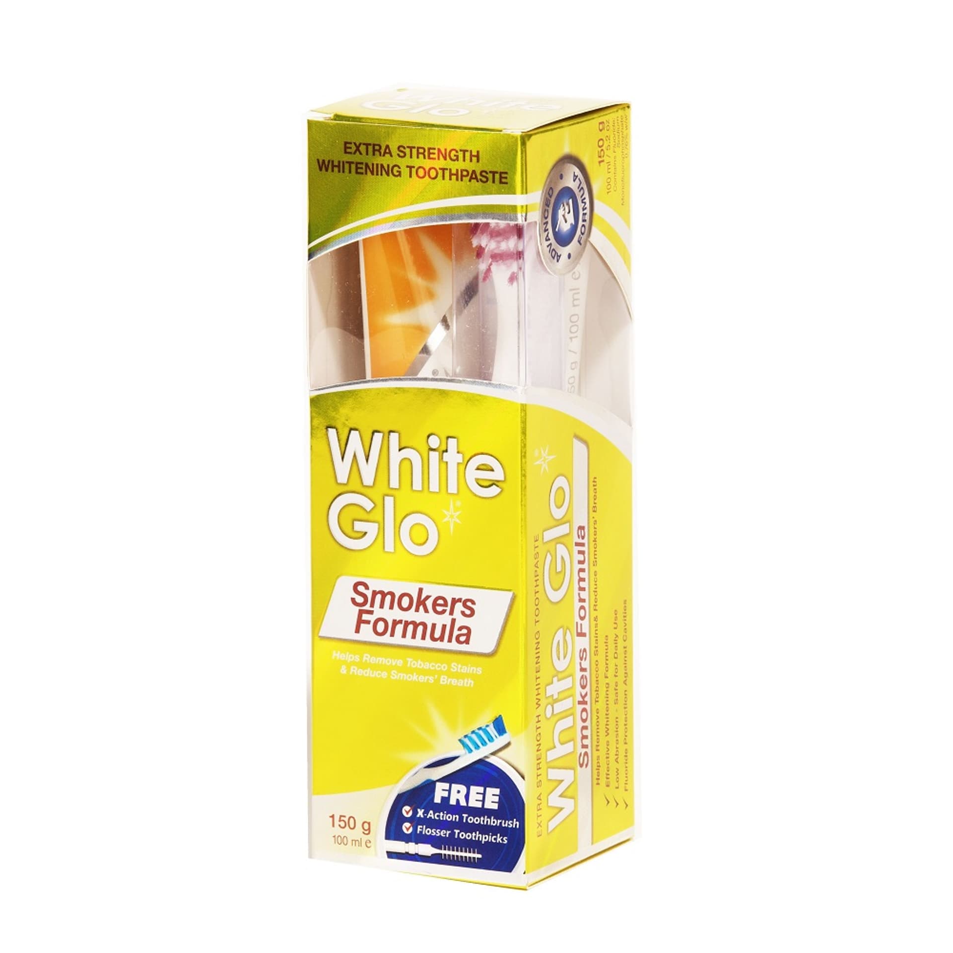 

White Glo Smoker Formula Whitening wybielająca pasta do zębów dla palaczy 100ml + szczoteczka