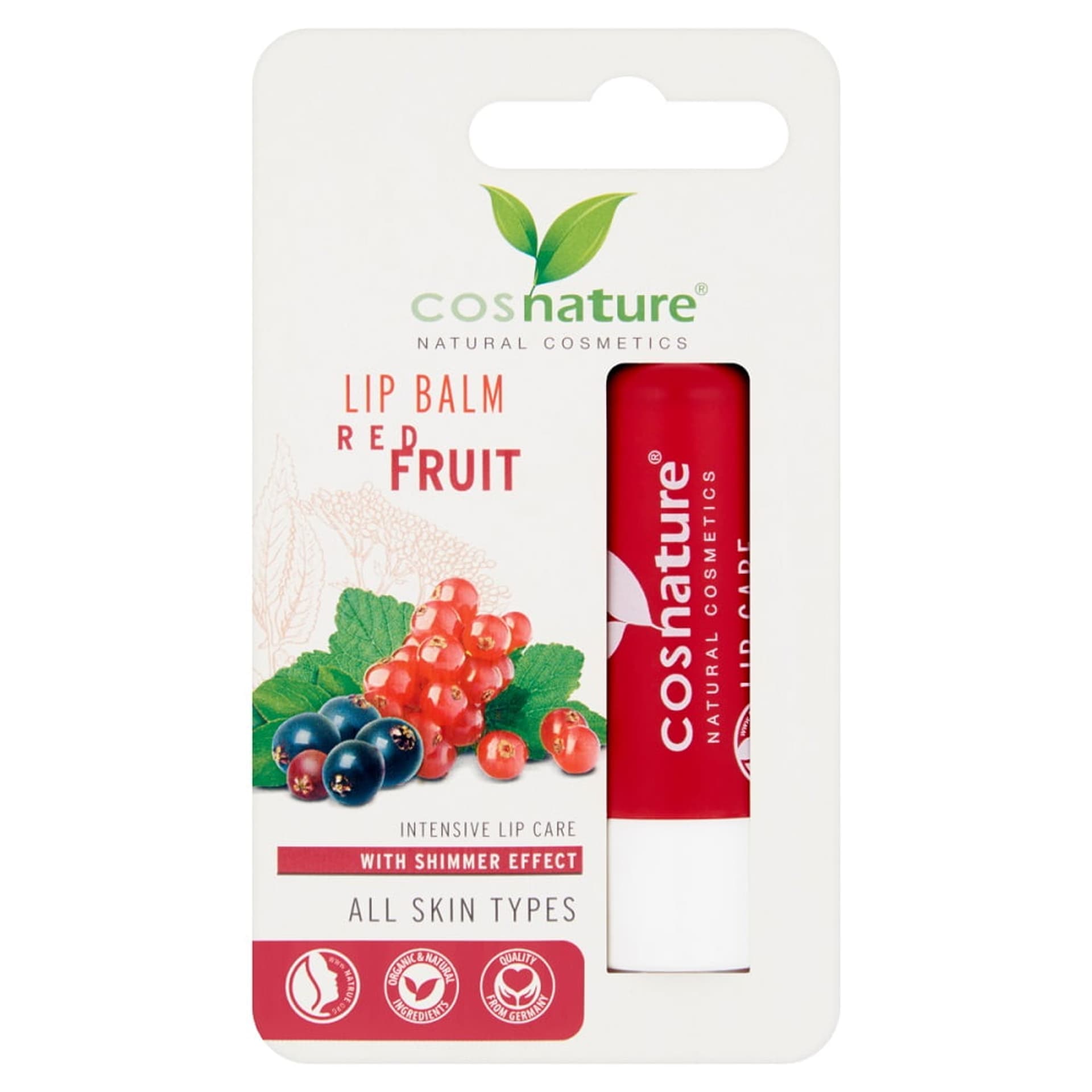 

Cosnature Lip Care naturalny ochronny balsam do ust z ekstraktem z czerwonych owoców 4.8g