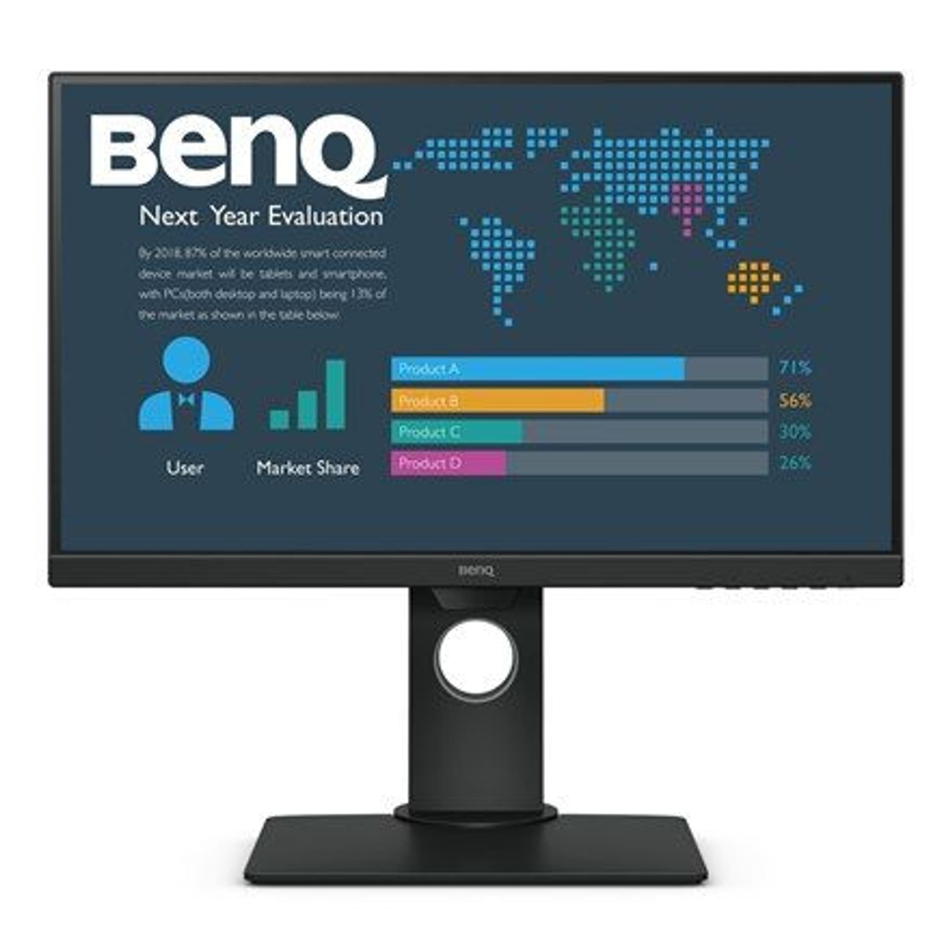 

Monitor biznesowy Benq BL2480T 23,8", IPS, FHD, 1920 x 1080, 16:9, 5 ms, 250 cd/m², Czarny, 60 Hz, Liczba portów HDMI 1