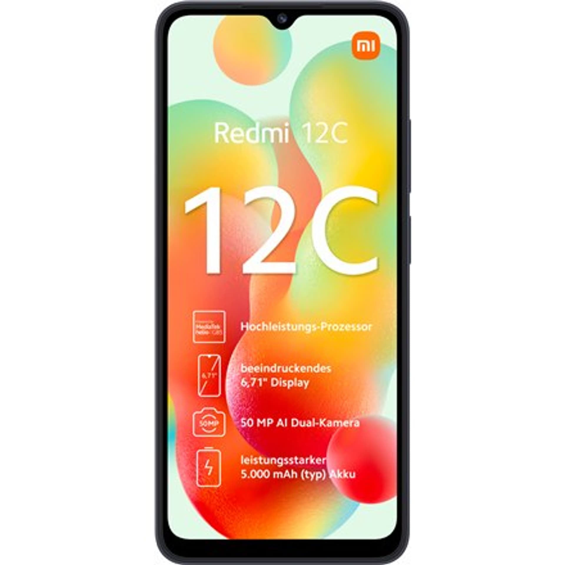 

Xiaomi Redmi 12C Graphite Grey, 6.71", IPS LCD, 720 x 1650, Mediatek MT6769Z, Helio G85 (12nm), Wewnętrzna pamięć RAM 3 GB, 64 G