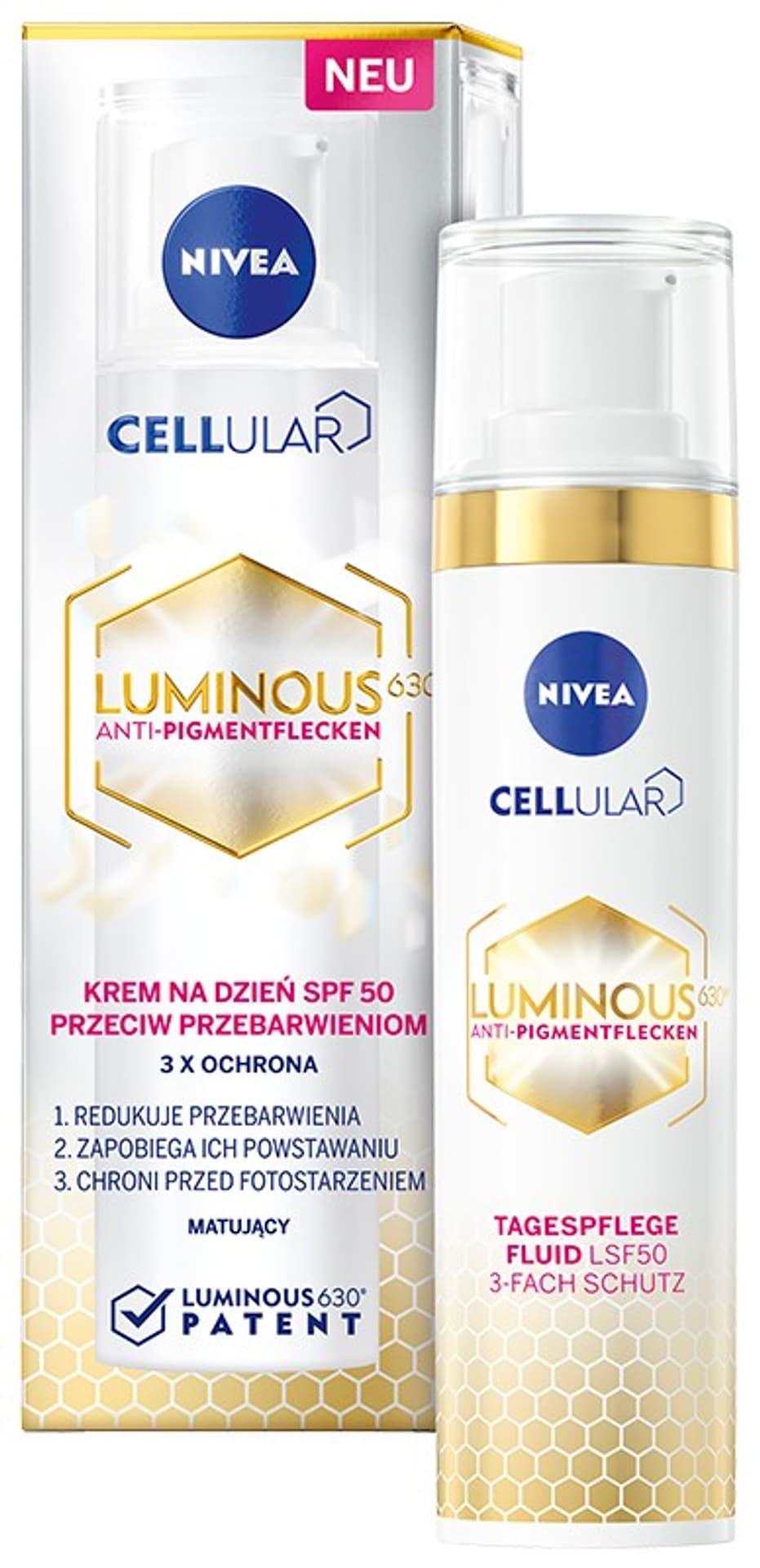 

Nivea Cellular Luminous 630® SPF50 krem na dzień przeciw przebarwieniom 40ml