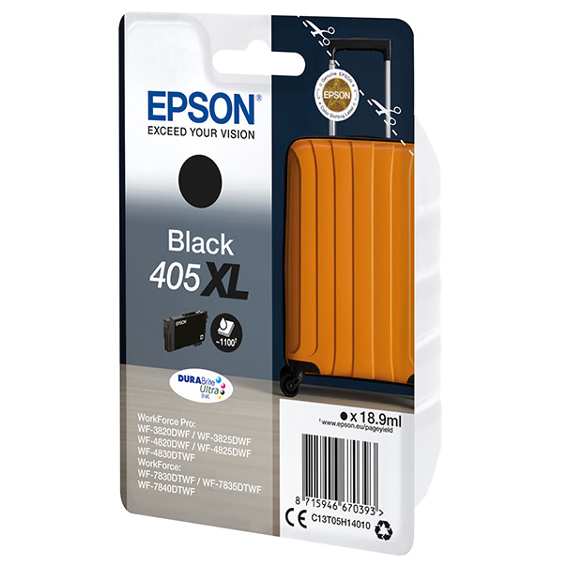 

Epson oryginalny ink / tusz C13T05H14010, 405XL, black, 1x18.9ml, Epson WF-7835DTWF, WF-7830DTWF, WF-7840DTWF, WF-4830DTWF