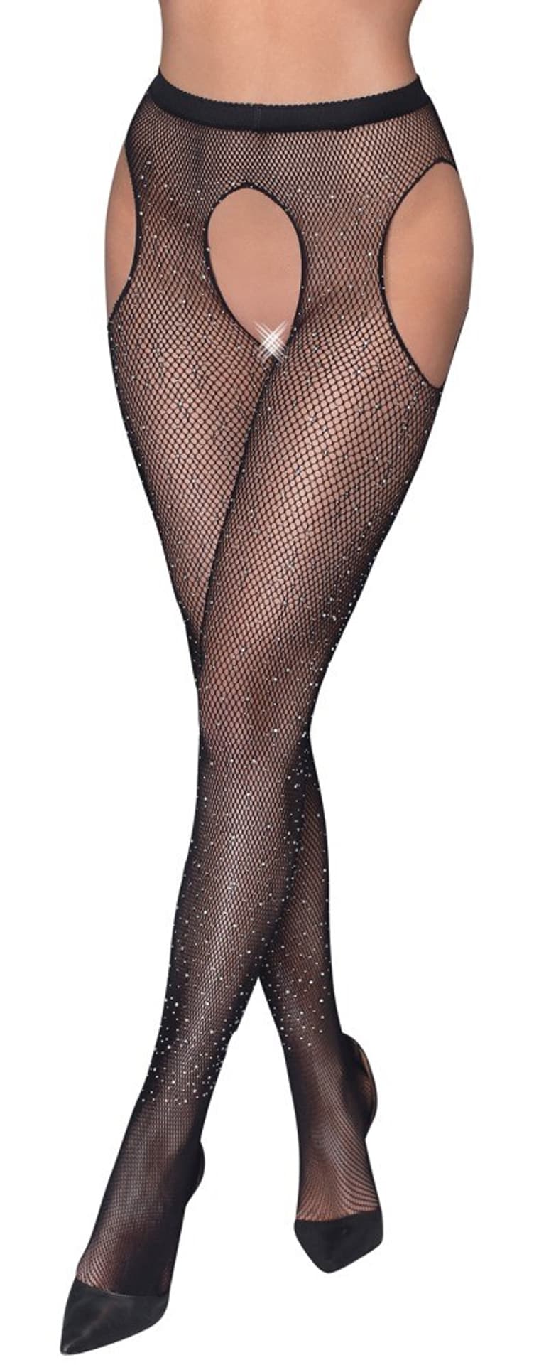 

Rajstopy siateczkowe z kryształkami S-L Cottelli Legwear