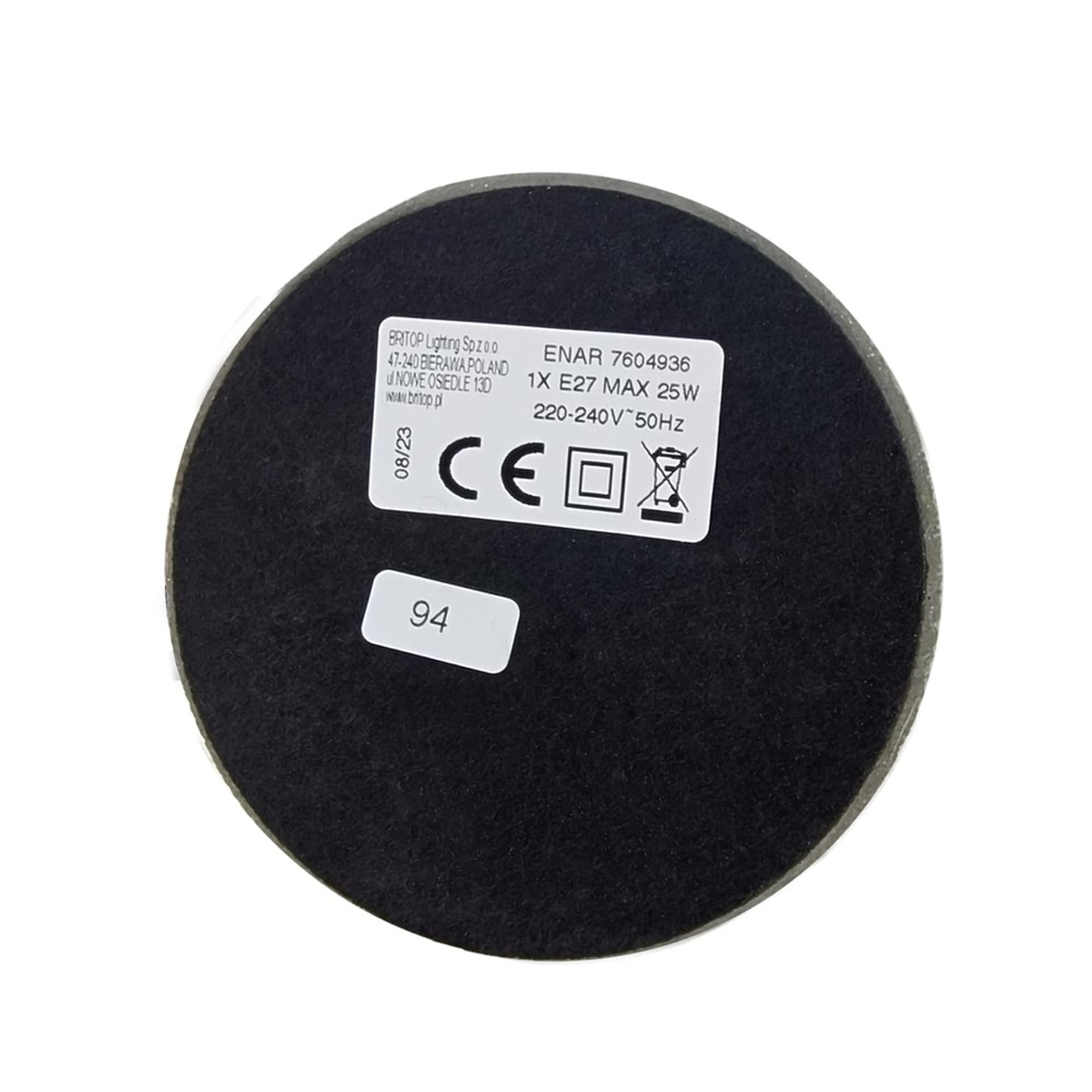 

Enar Lampa Stołowa 1xE27 Max.25W Beton/Czarny