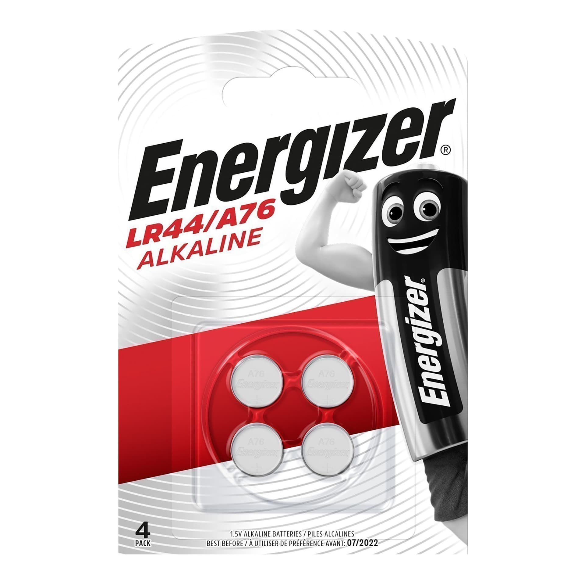 

ENERGIZER BATERIE ALKALINE SPECJALISTYCZNA LR44 A76 4 SZTUKI 1,5V