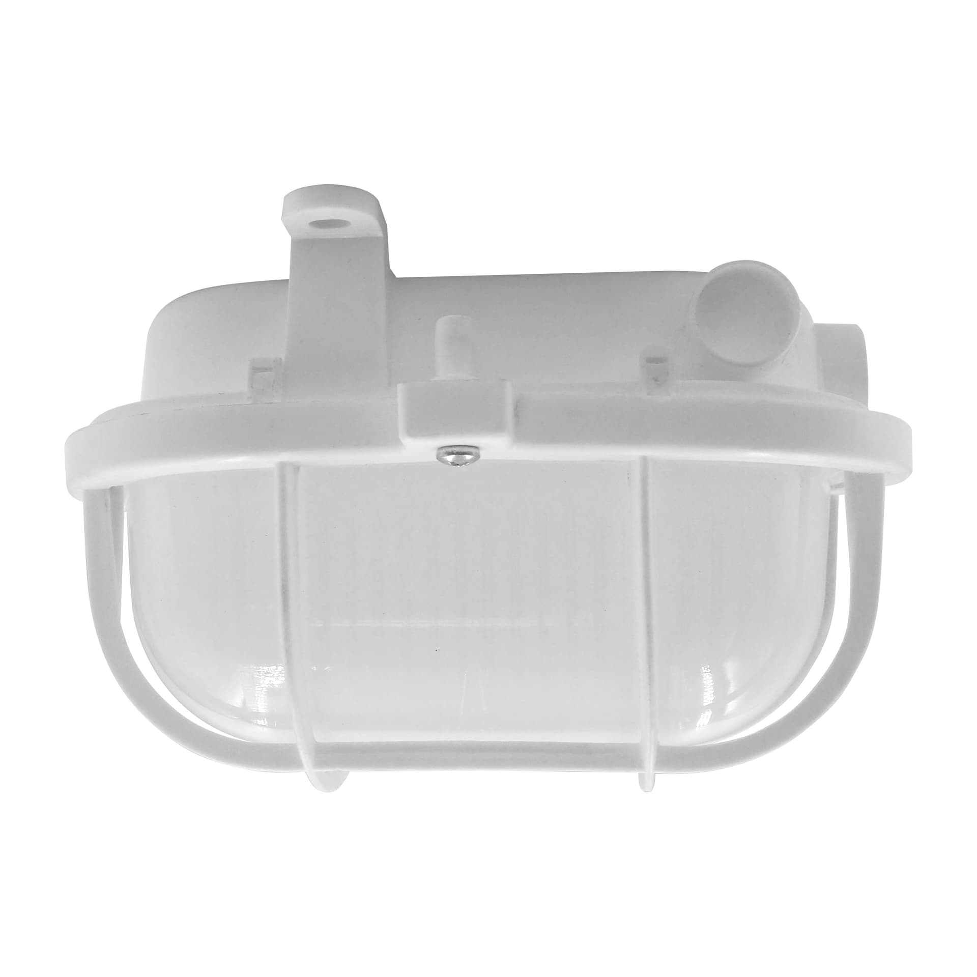 

OVAL 7040T/P, oprawa oświetleniowa, 40W, E27, IP44, IK10, klosz poliwęglan matowy, podstawa polipropylen, siatka plastikowa, biała