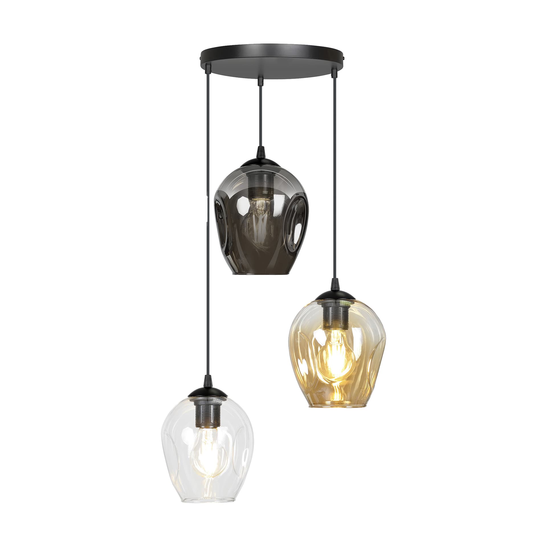 

IRIS lampa wisząca, moc max.3x60W, E27, czarno-kolorowa (mix)
