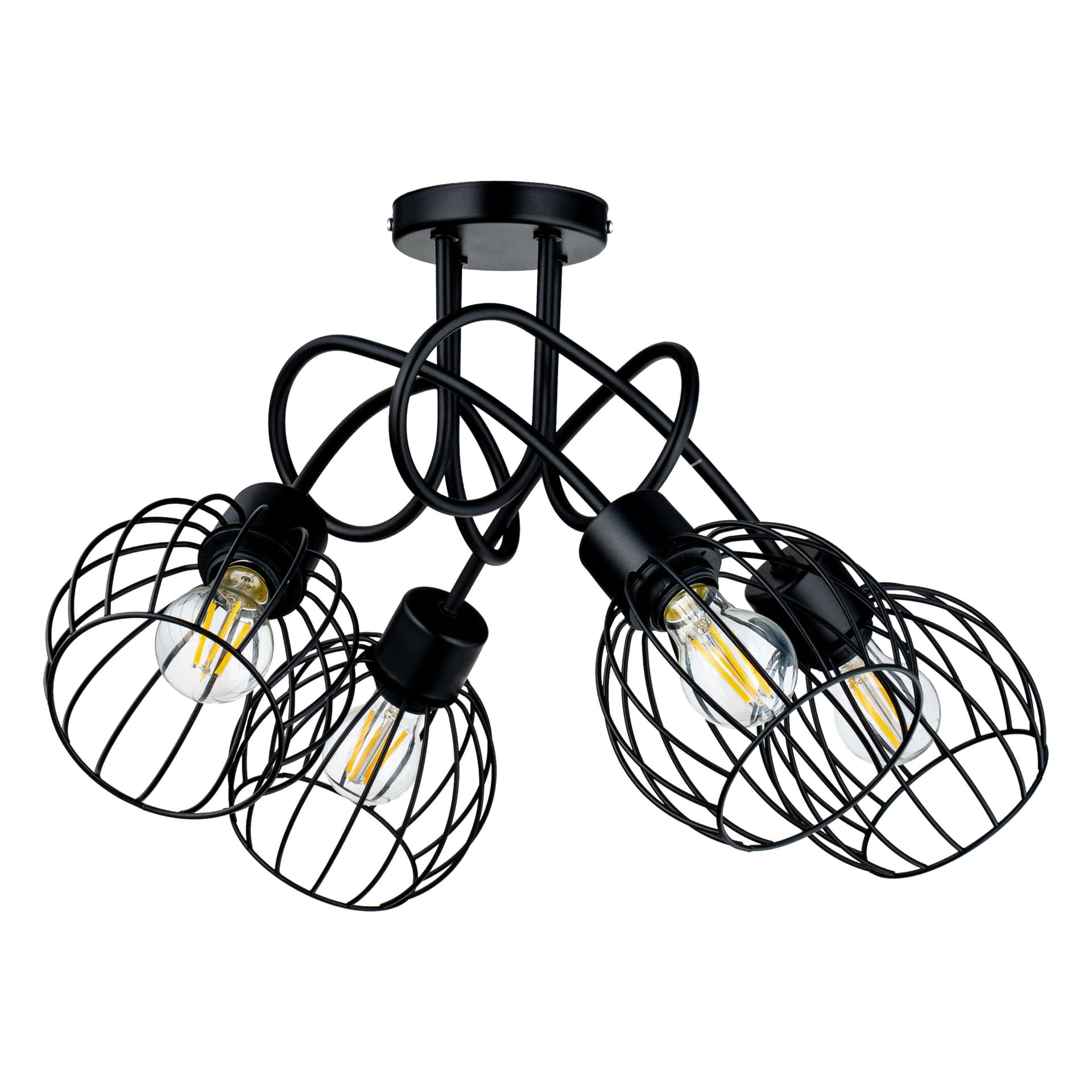 

MARBELLA lampa wisząca, moc max. 4x60W, E27, czarna
