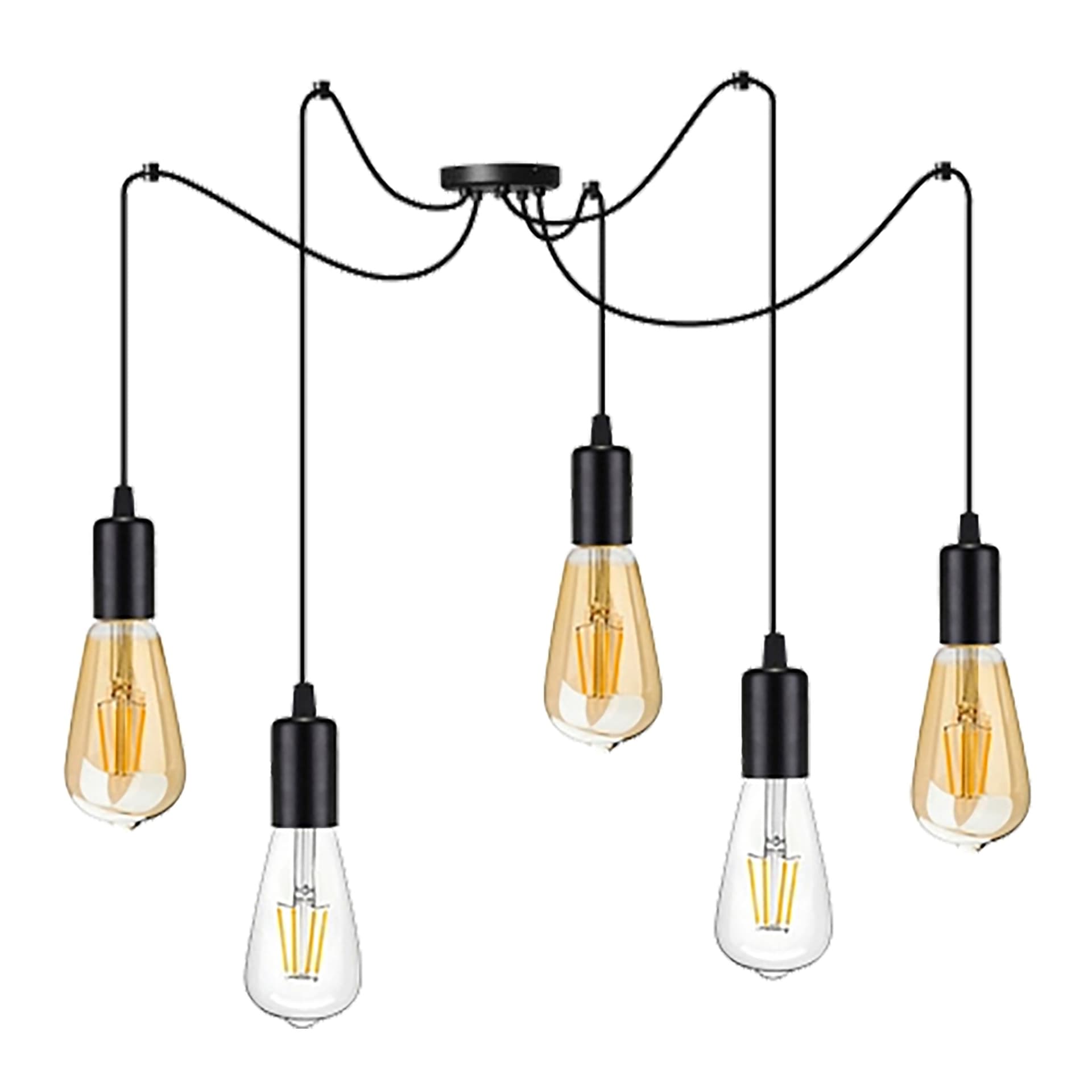 

LINO lampa wisząca, moc max. 5x60W, E27, czarna