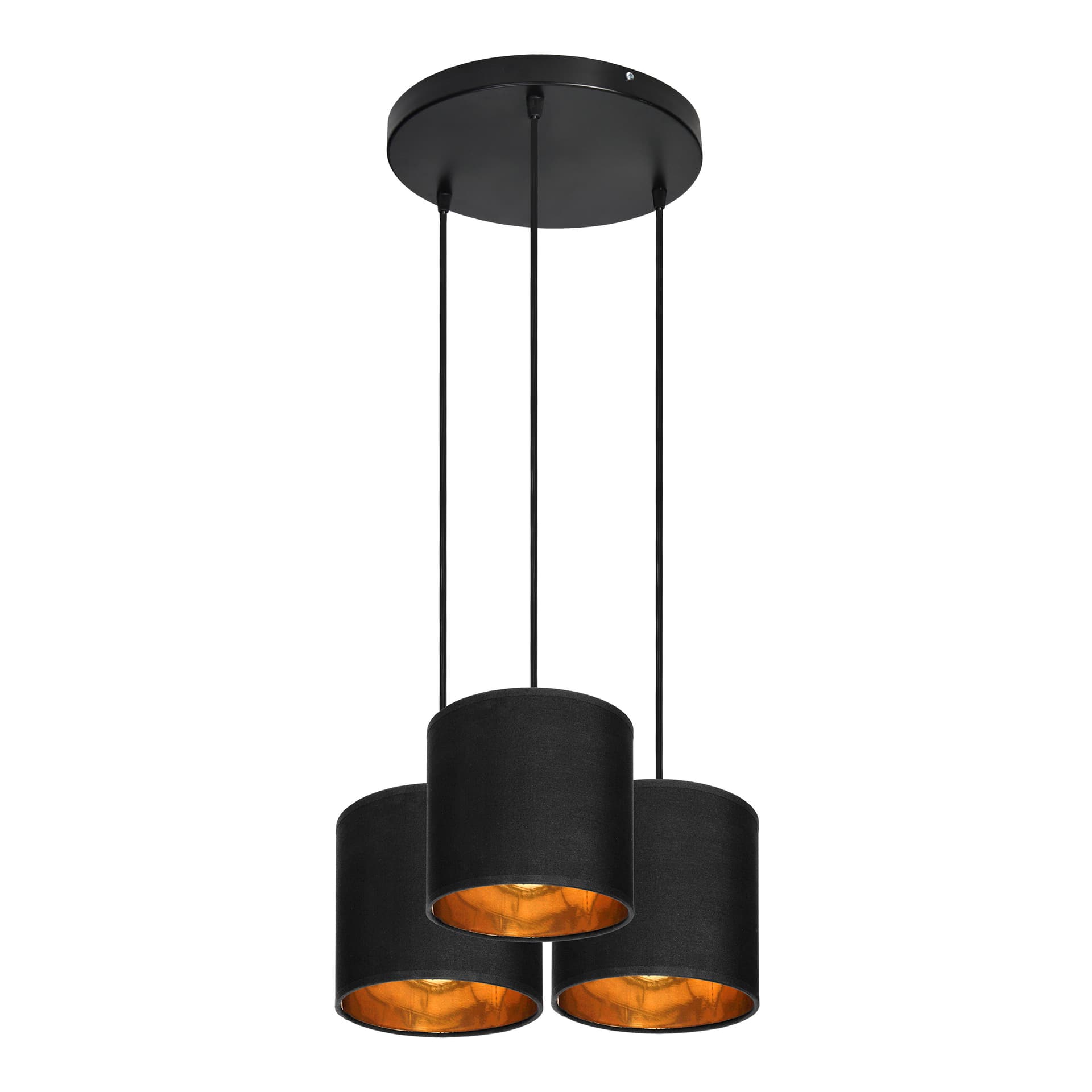 

NEVA lampa wisząca, moc max. 3x60W, E27, czarna, podstawa okrągła