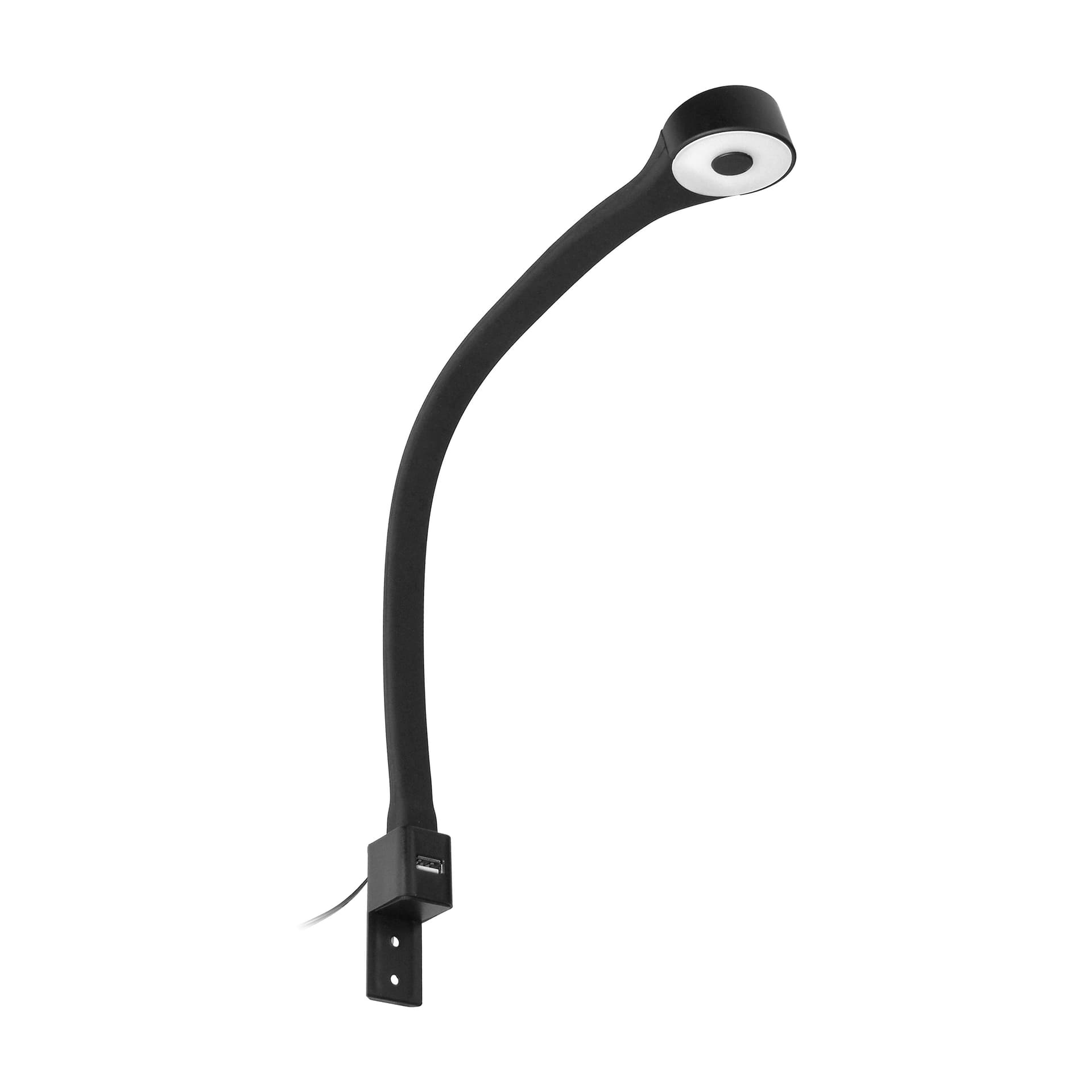 

TEO lampka nocna LED, 1,8/7,5W, 90lm, 4000K, z USB, czarna