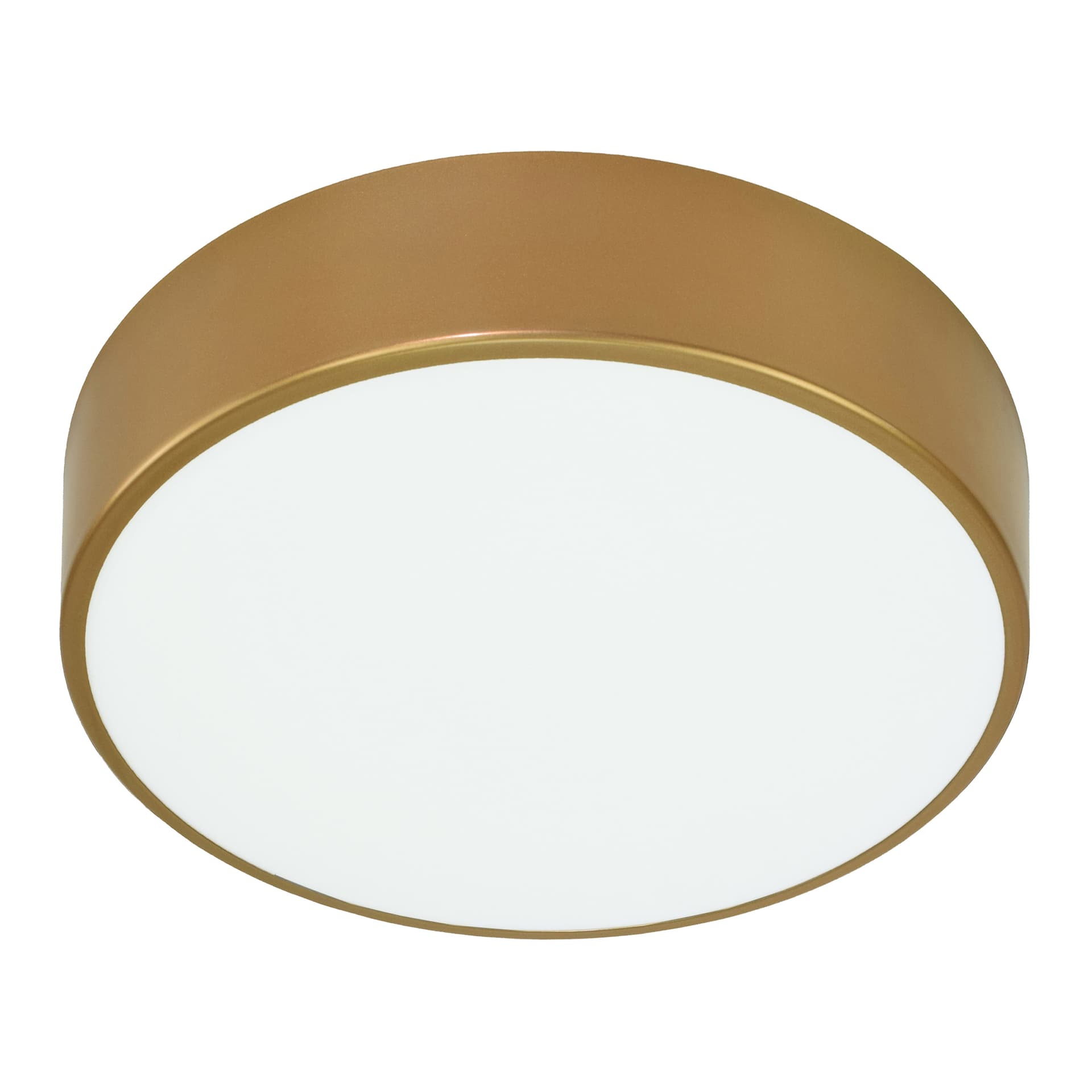 

OVO plafon LED, 24W, 4000K, 2750lm, złota stal, klosz szklany matowy, IP20,  300