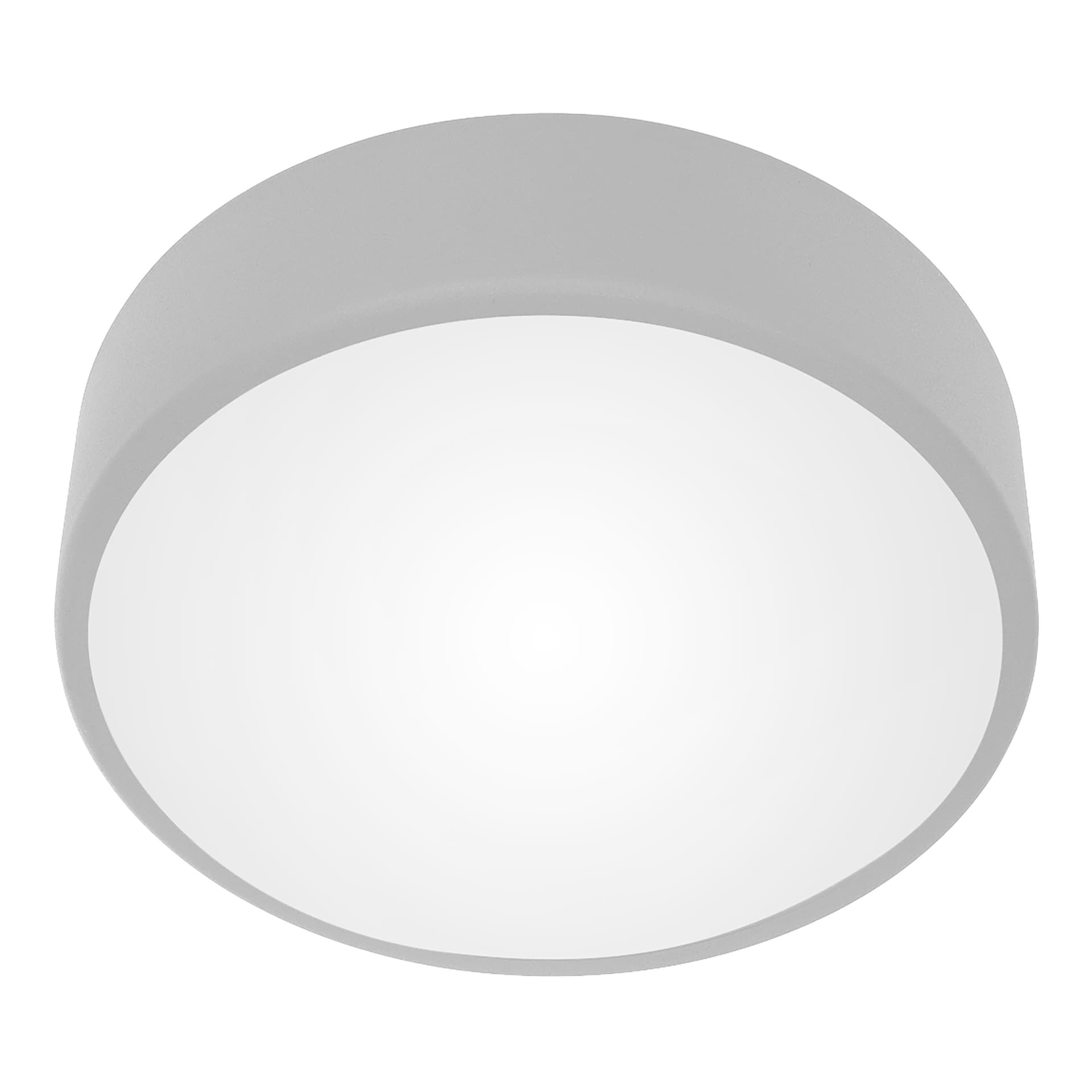 

OVO plafon 3xE27, 3x24W, szara stal, klosz plastikowy matowy, IP54,  400