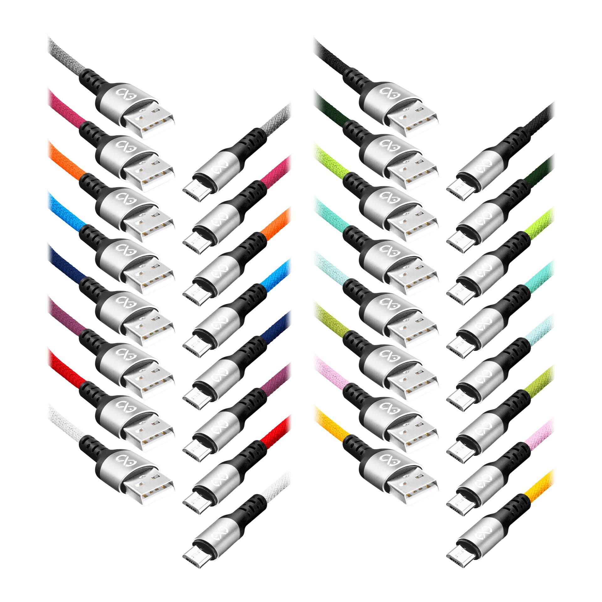 

EXC Mobile kabel USB - micro USB BRAID, 1.2M, 2.4A, szybkie ładowanie, kolor mix