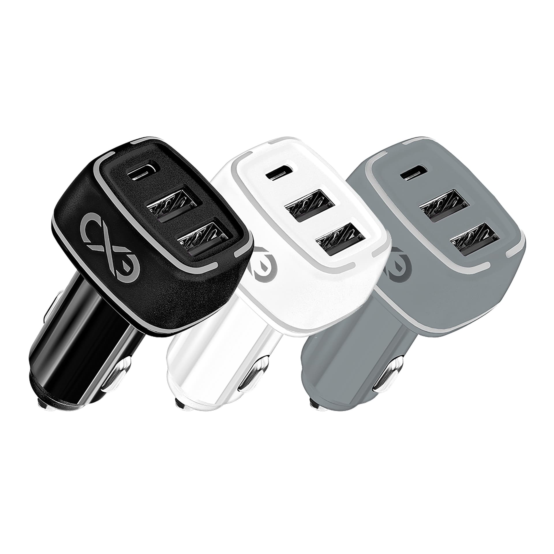 

EXC Mobile ładowarka samochodowa LIGHT, 2xUSB+PD, 35W, kolor mix