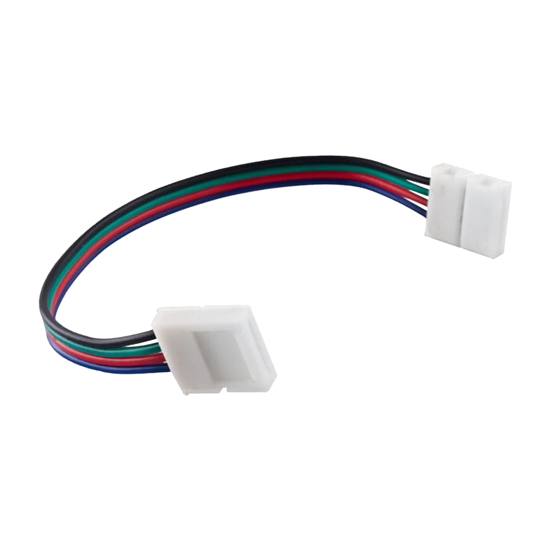 

Dwustronna złączka do szybkiego montażu (szybkozłączka) wielokolorowych taśm LED RGB 10mm 4pin-przewód-4pin, Szybkozłączka) wielokolorowych taśm led rgb 10mm 4pin-przewód-4pi