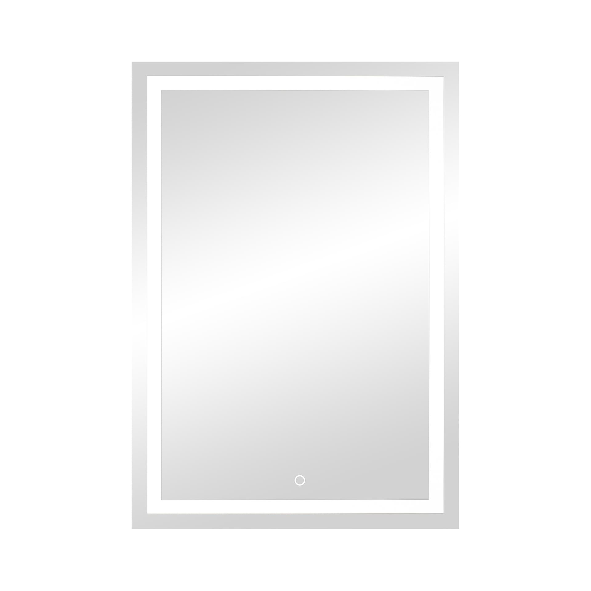 

Lustro prostokątne pionowe LED 50x70 cm (z wbudowanym włącznikiem, z marginesem, 4000K)