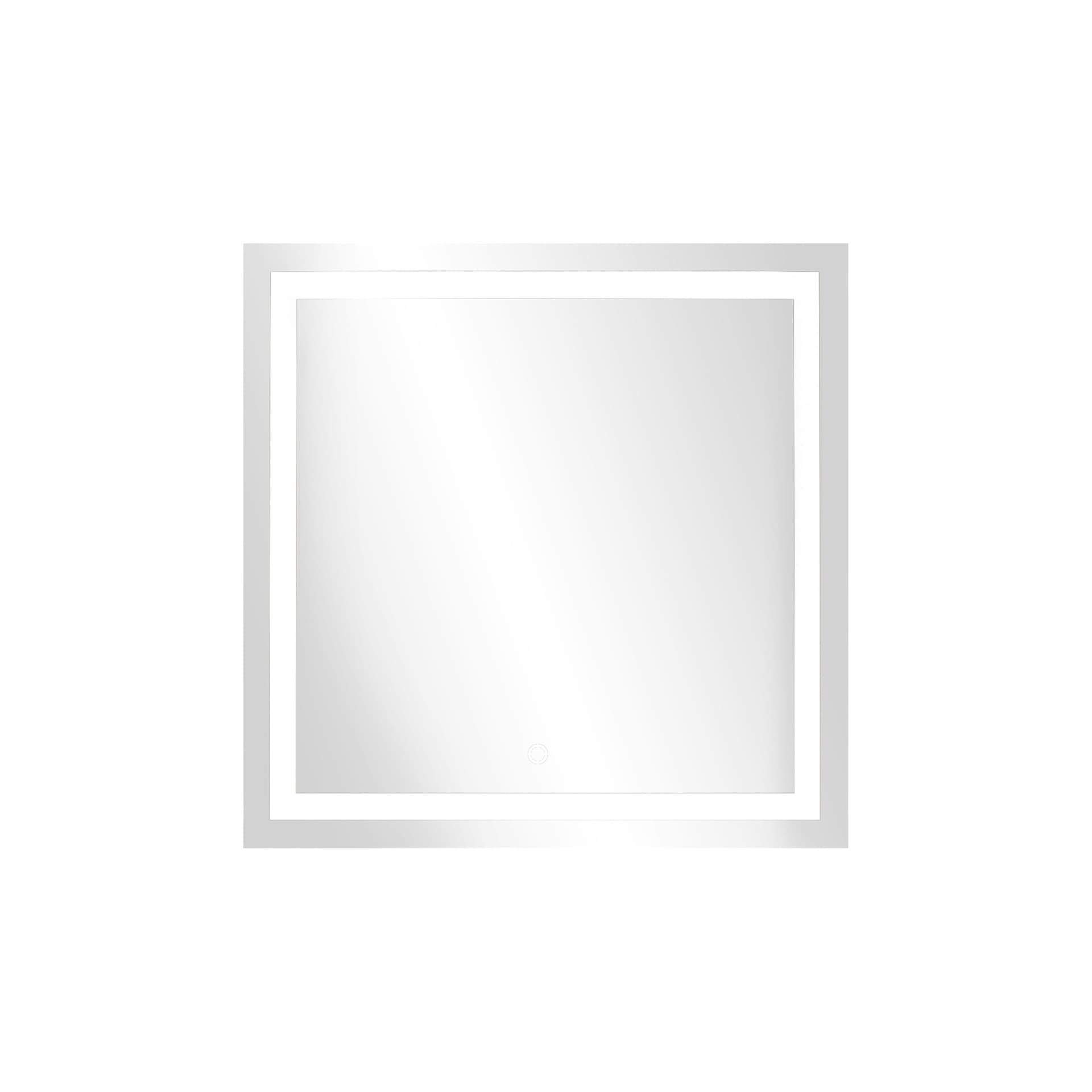 

Kwadratowe lustro LED 80x80 cm (z wbudowanym włącznikiem, z marginesem, 4000K)