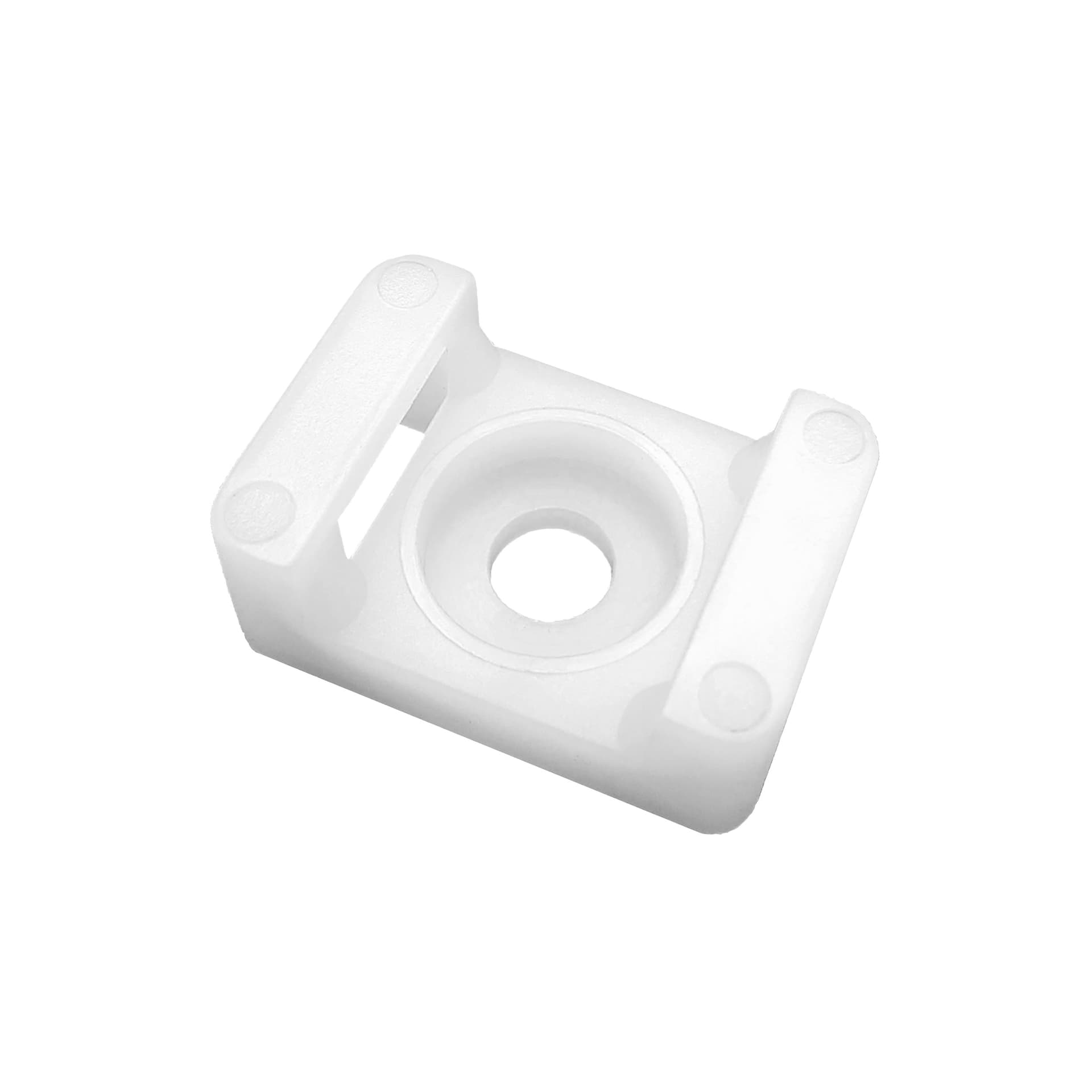 

Uchwyt opaski kablowej, siodełkowy, przykręcany, 22x16 mm, otwór montażowy 6,8mm, biały, 100 sztuk