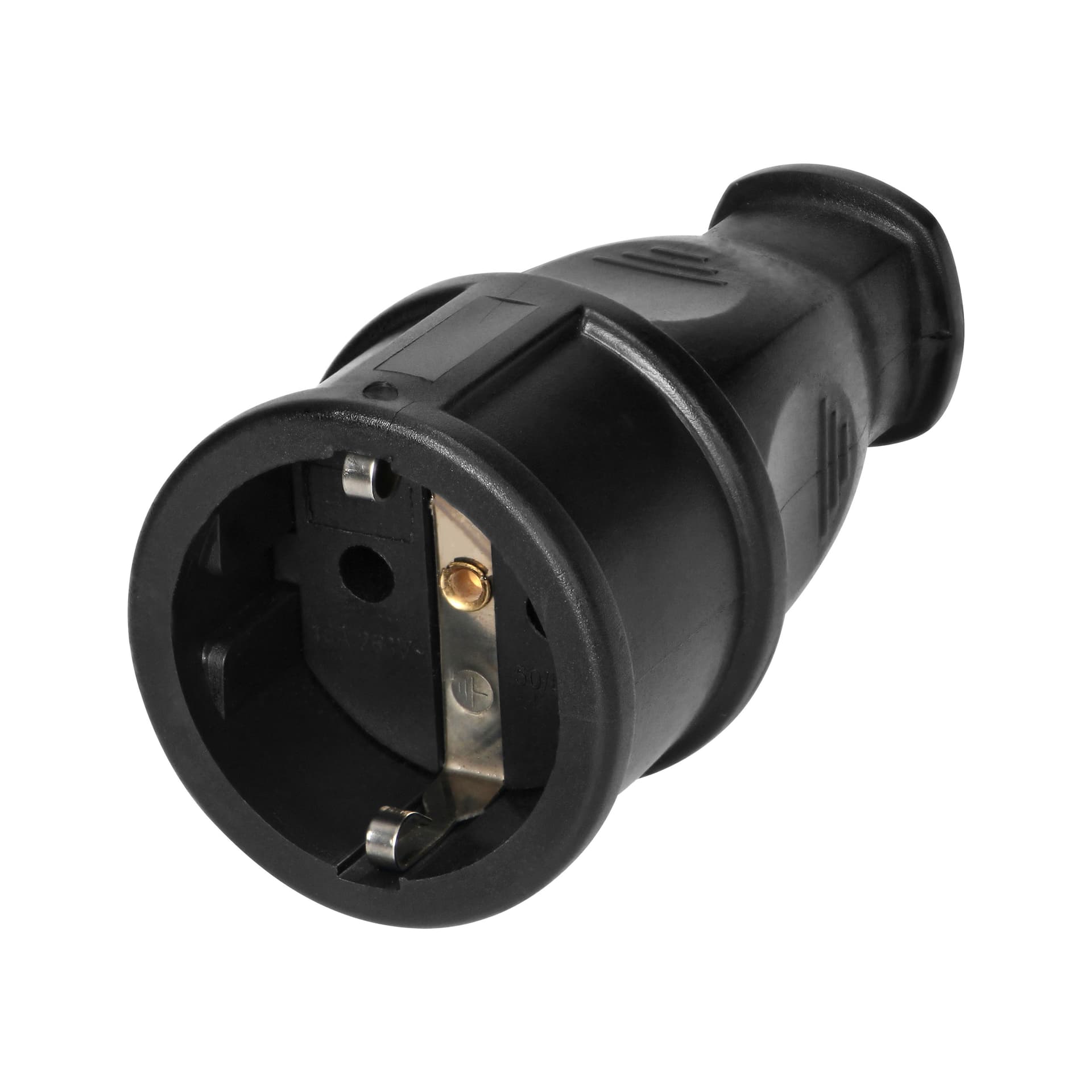 

Gniazdo warsztatowe 2P+Z Schuko z wygodnym chwytem, czarne