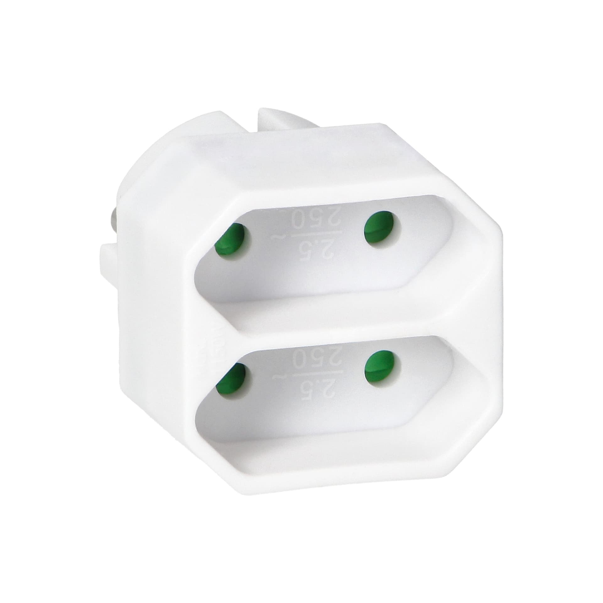 

Rozgałęźnik 2x2P euro, biały