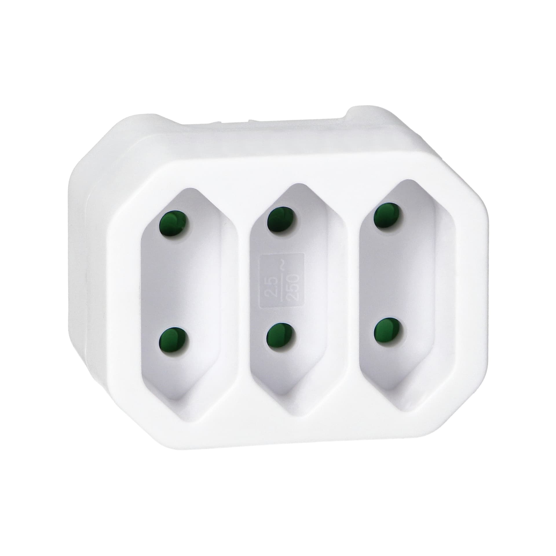 

Rozgałęźnik 3x2P euro, biały