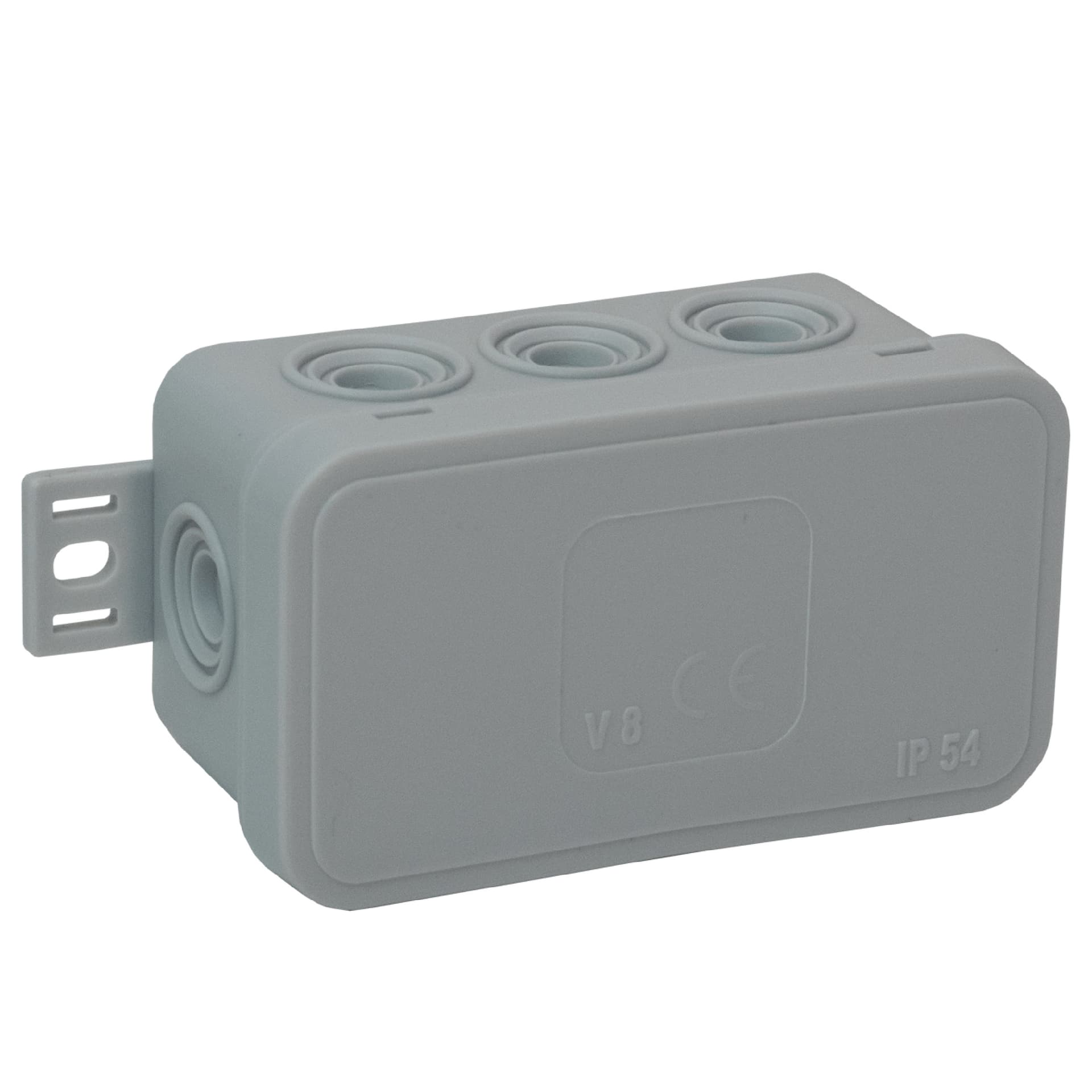 

Puszka n/t CLICK, IP54, 8 przepustów, 80x45x41mm, szara, 100 szt.