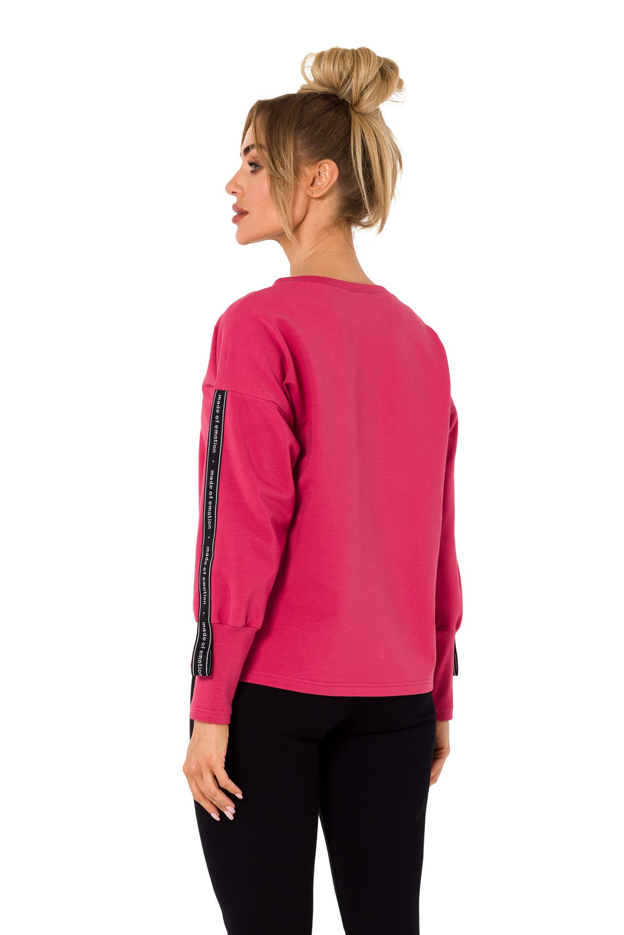 

M727 Bluza z lampasami - koralowa (kolor koral, rozmiar L)